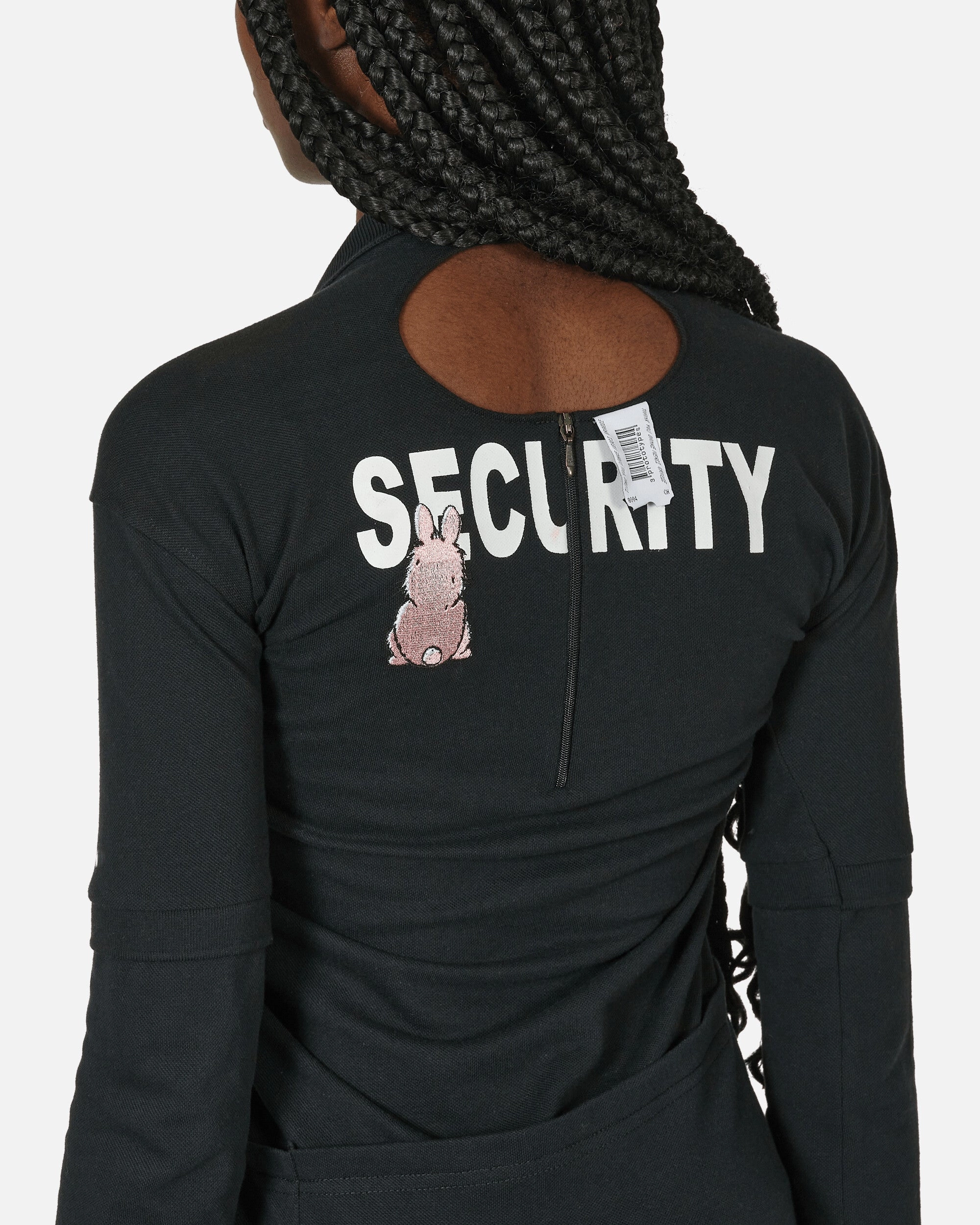 Cut Up Polo Dress Black