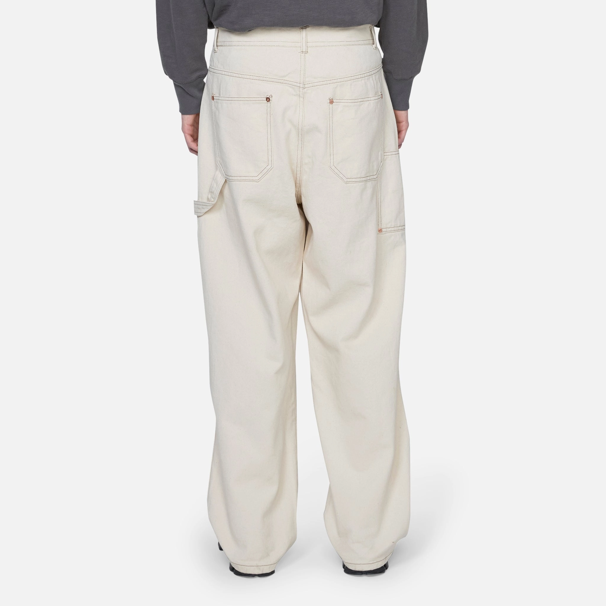 Double Knee Denim Pant Natural