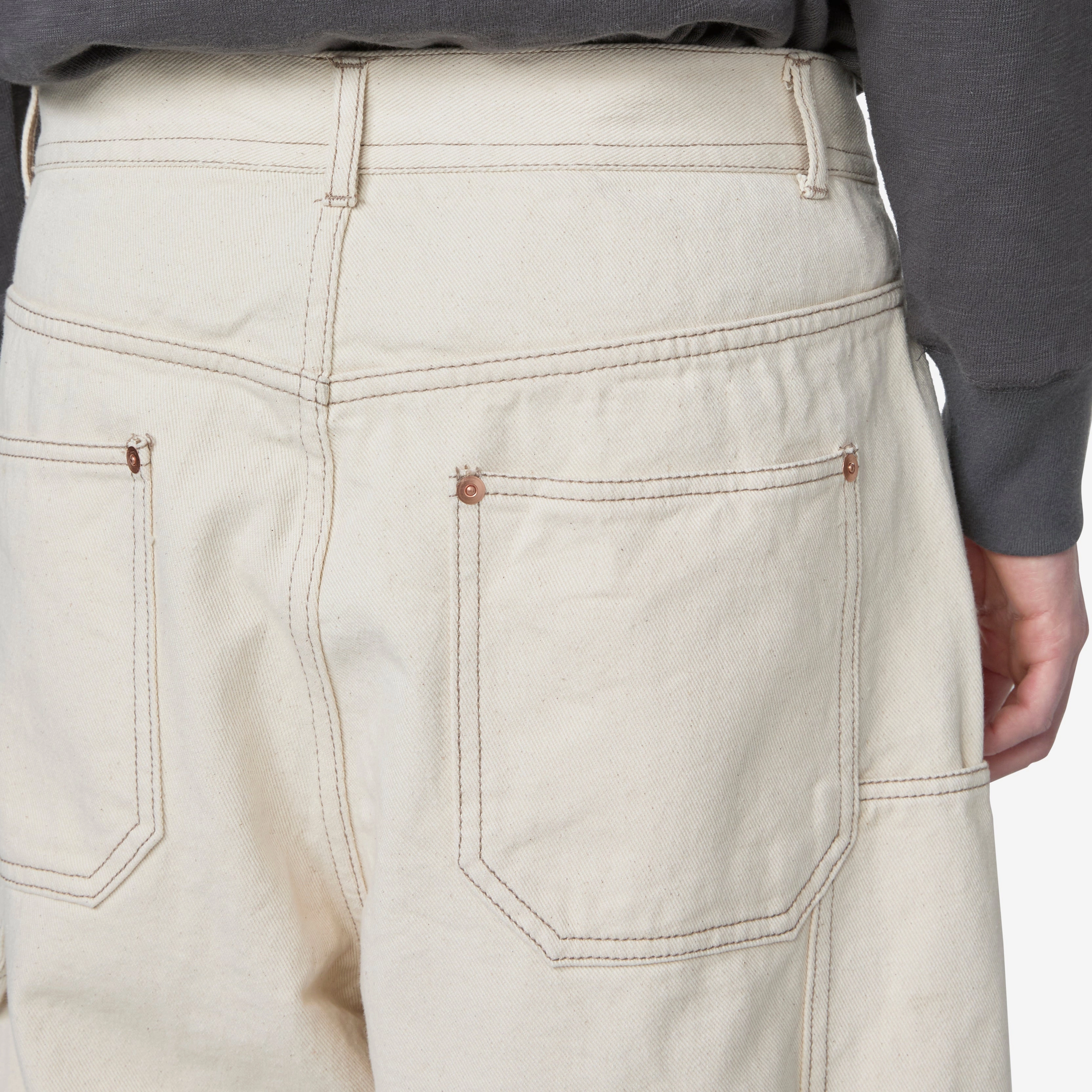 Double Knee Denim Pant Natural