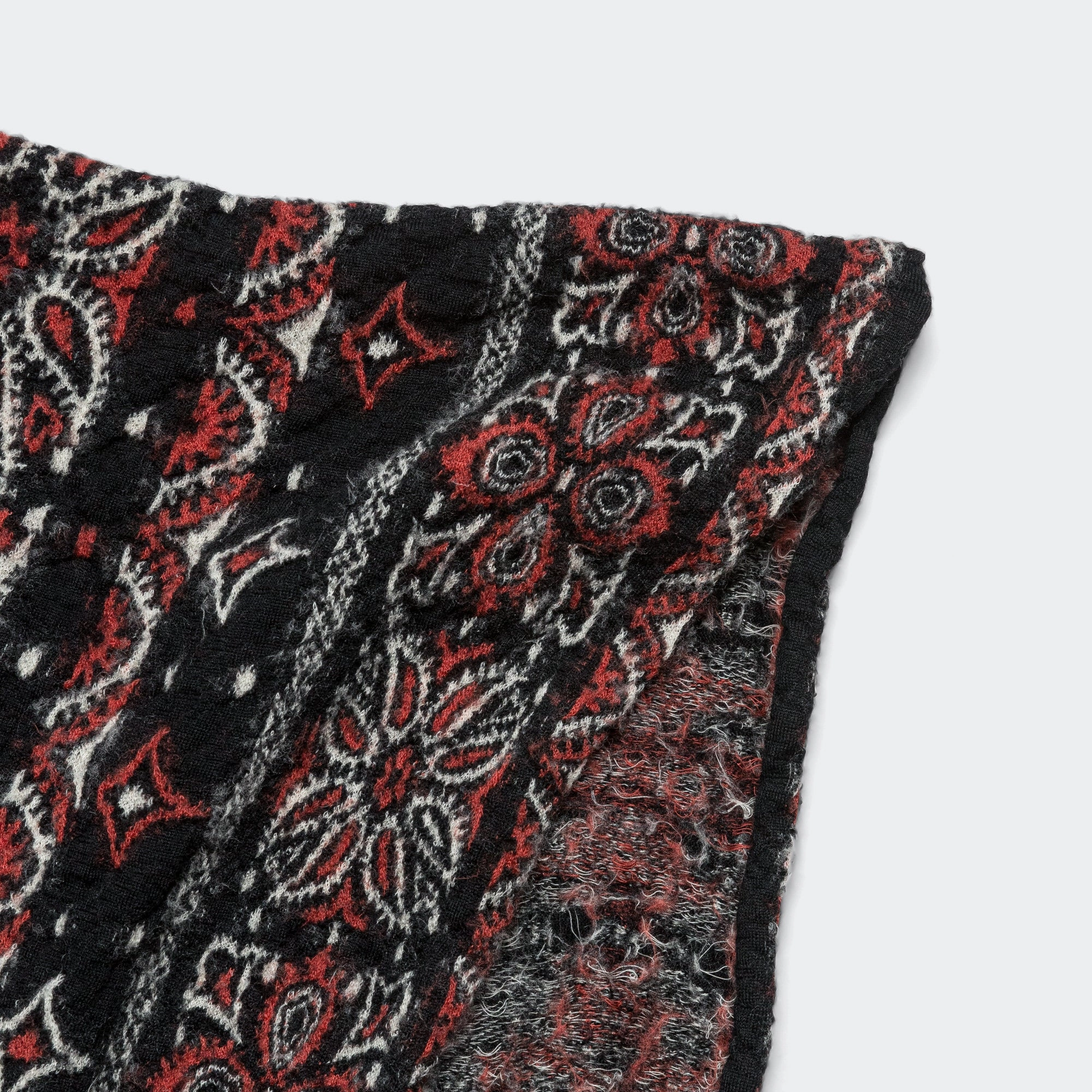 Fulling Wool Scarf Colorful BIG-MAMA BANDANA - Black