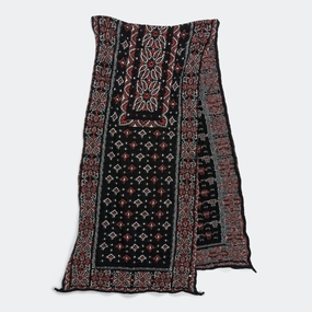 Fulling Wool Scarf Colorful BIG-MAMA BANDANA - Black