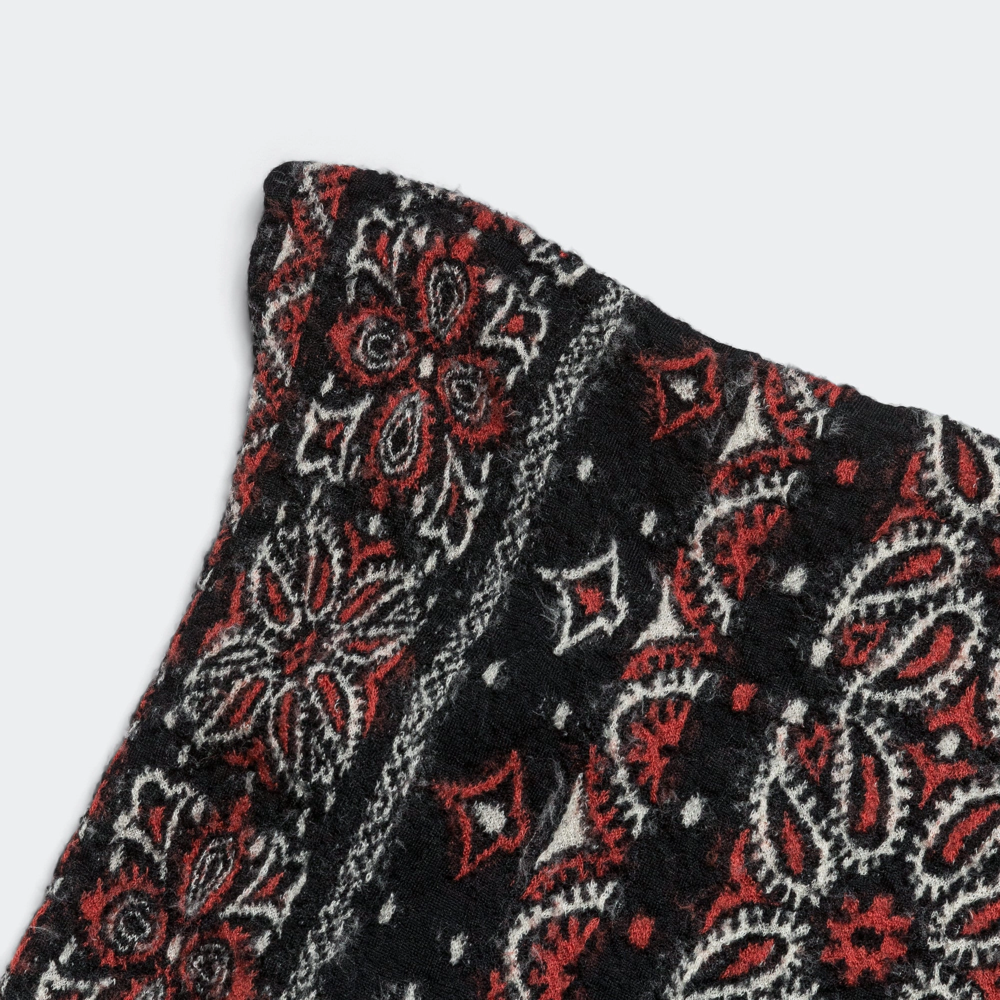 Fulling Wool Scarf Colorful BIG-MAMA BANDANA - Black