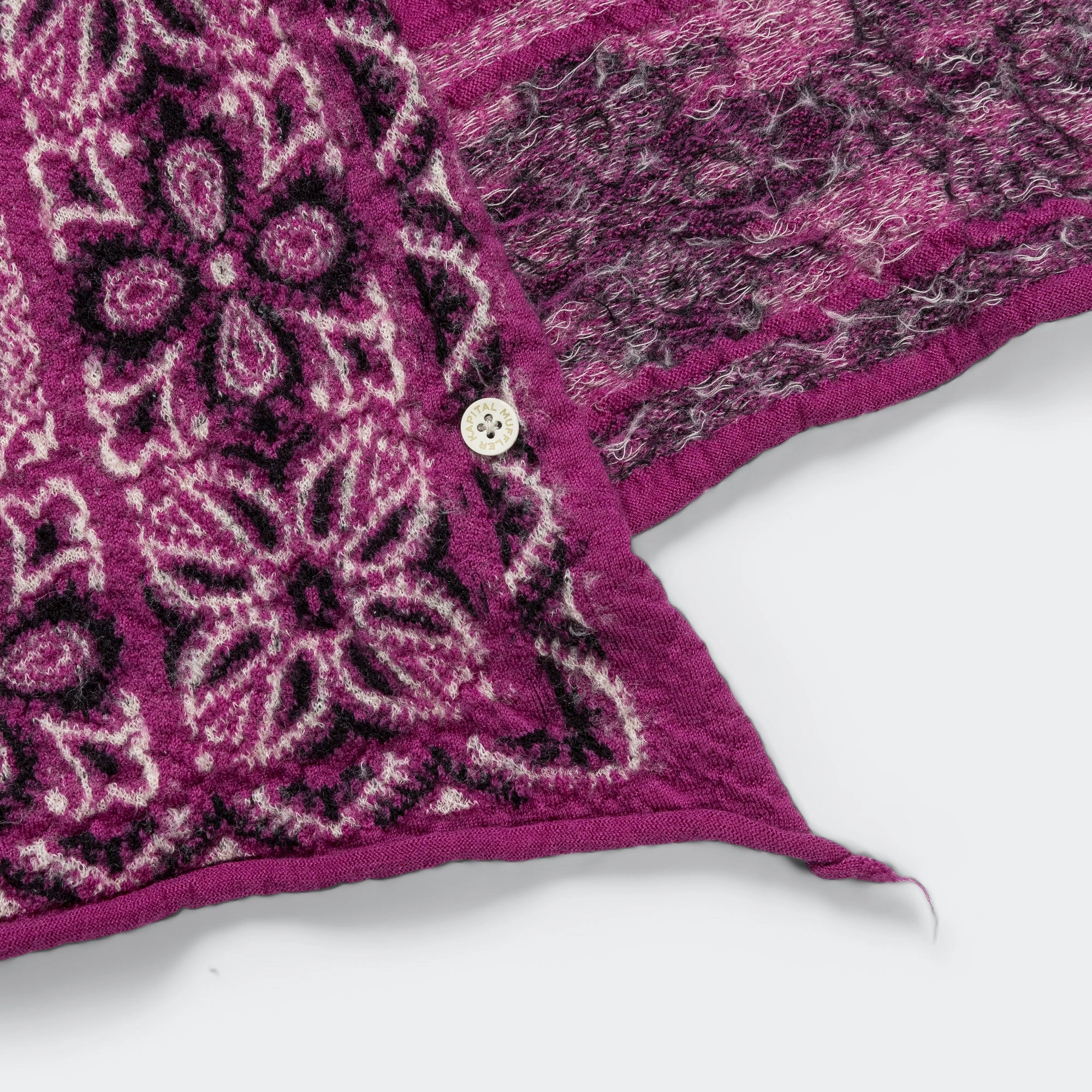Fulling Wool Scarf Colorful BIG-MAMA BANDANA - Purple