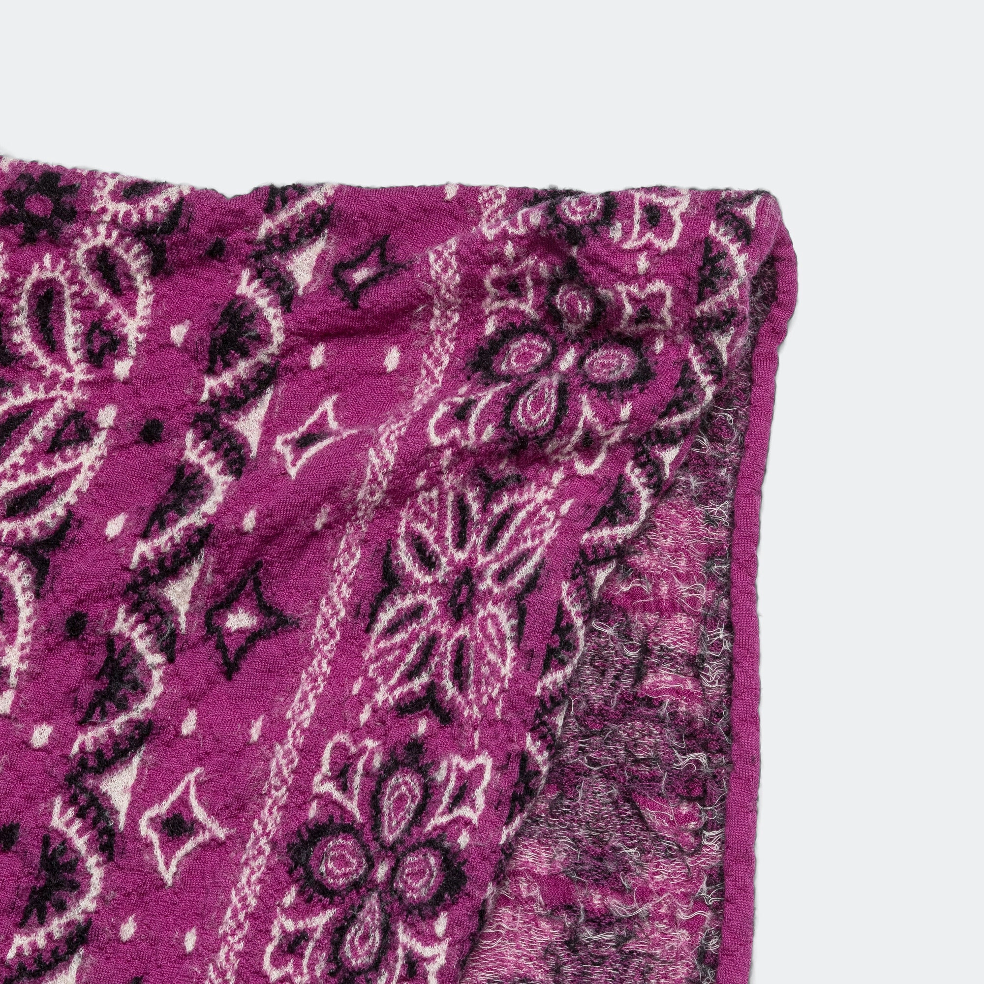 Fulling Wool Scarf Colorful BIG-MAMA BANDANA - Purple