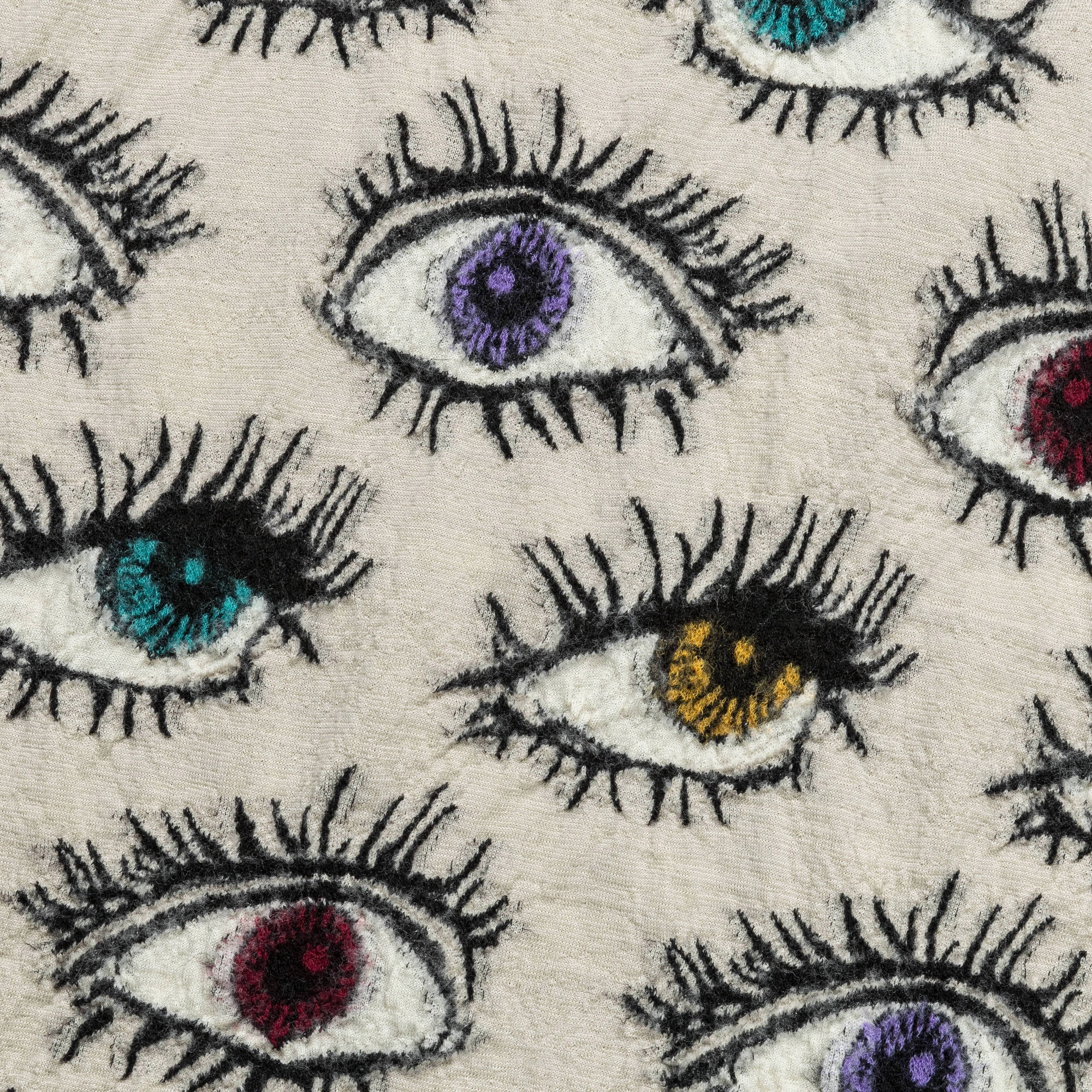 Fulling Wool Scarf SPEAKEASY (Colorful) - Ecru
