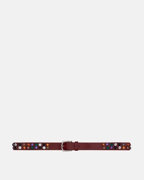 Gem Stud Belt Red