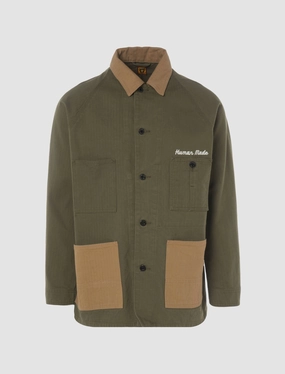 HERRINGBONE COVERALL JACKET
