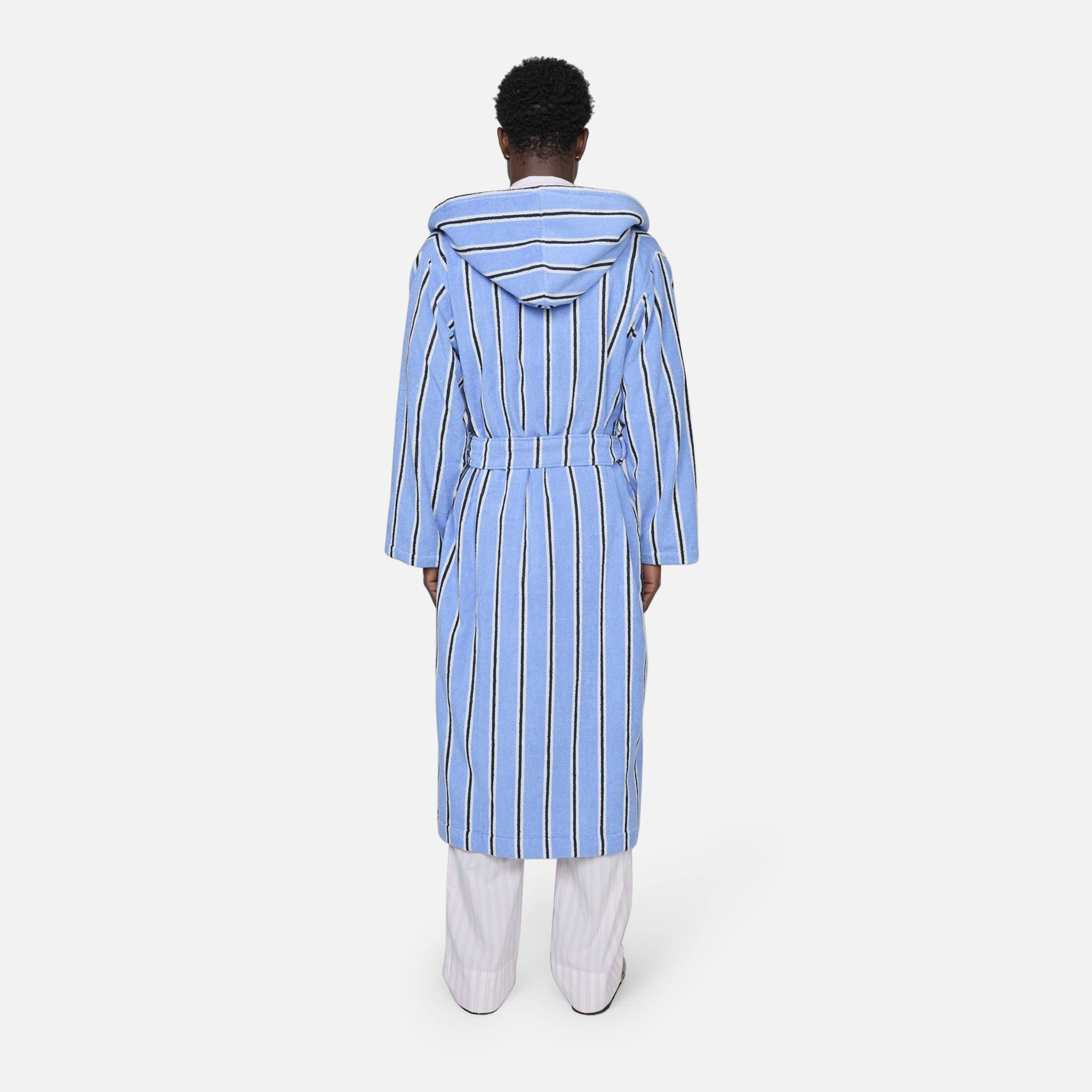 Hooded Bathrobe Bassett Stripes