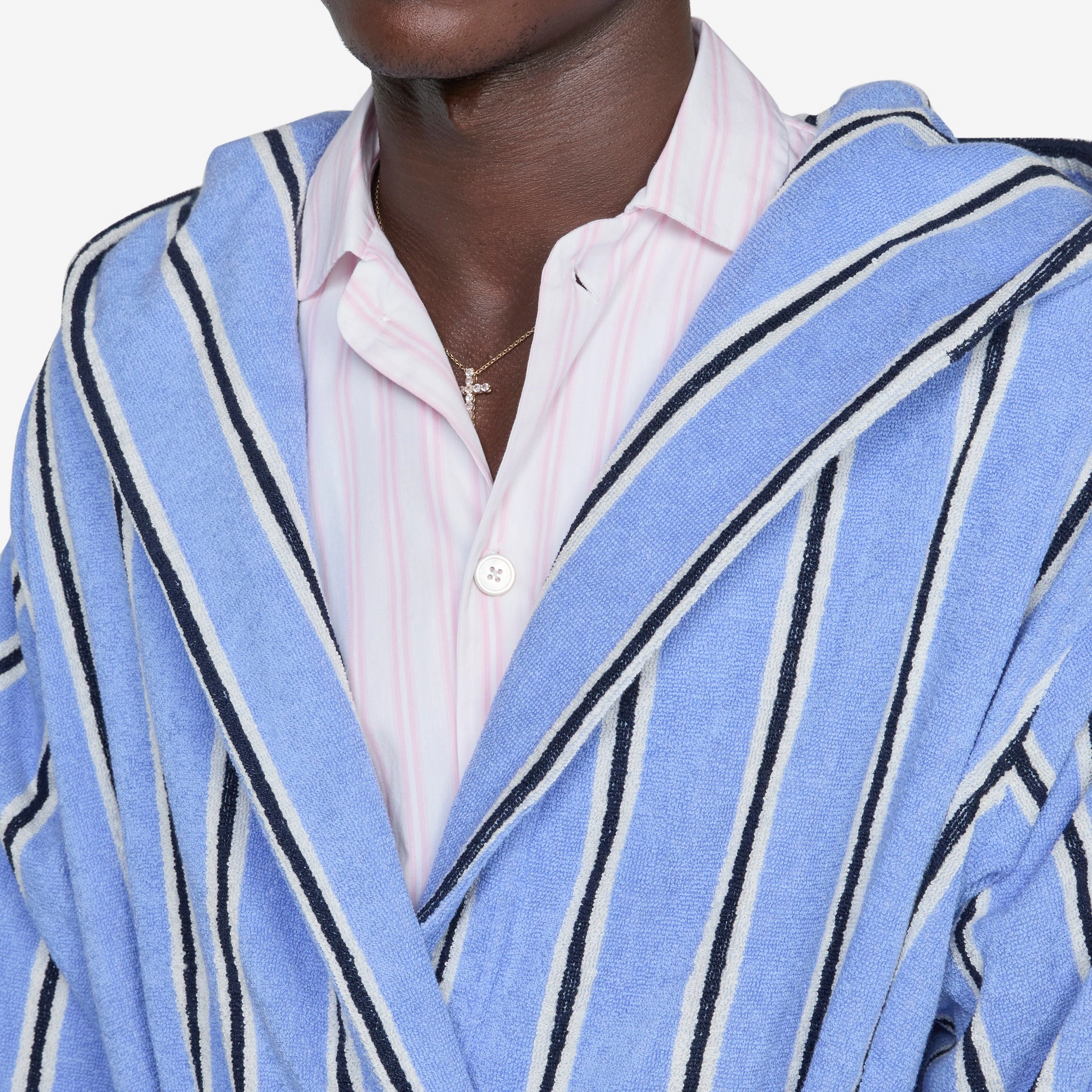 Hooded Bathrobe Bassett Stripes