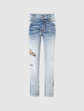 KIDS TIGER EMBROIDERED JEAN