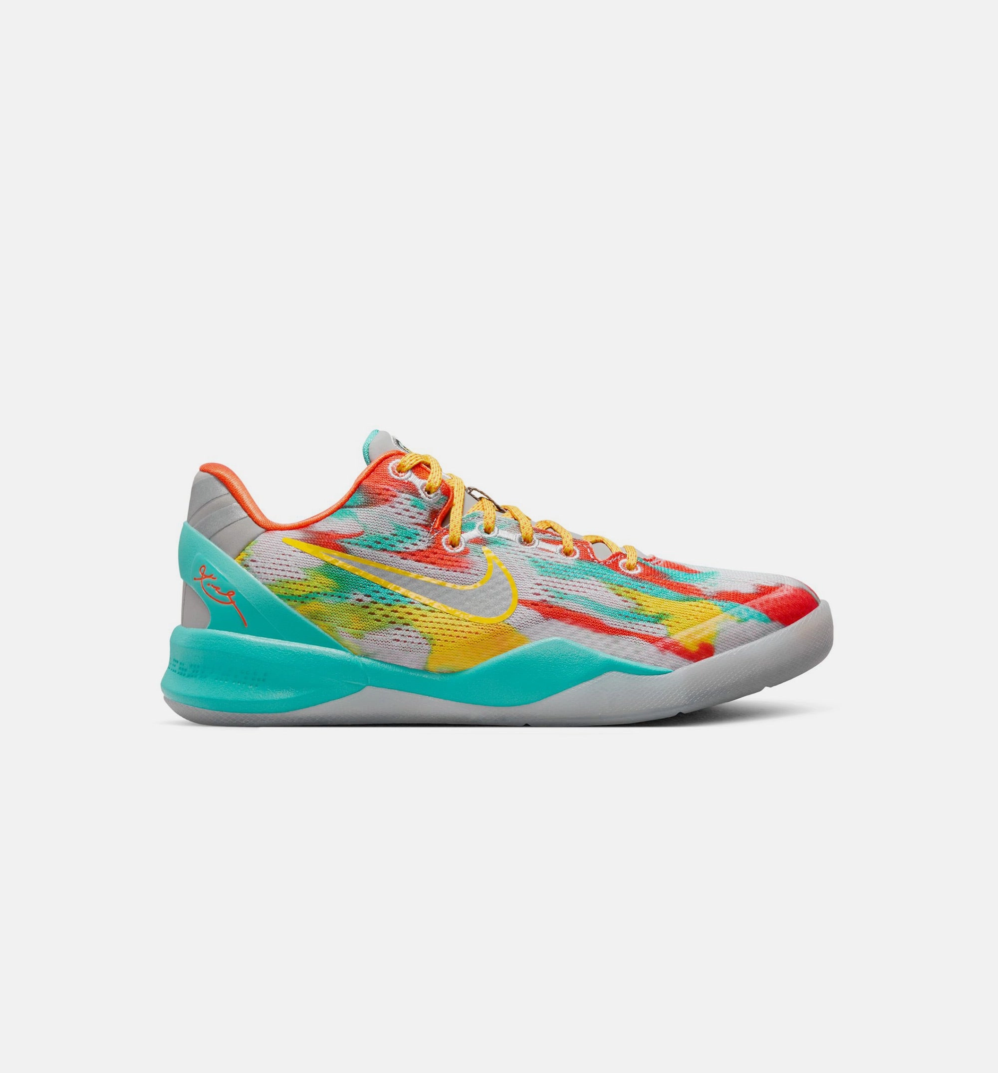 Kobe 8 Protro Venice Beach Grade School Lifestyle Shoe - Stadium Grey/Metallic Silver/Tour Yellow