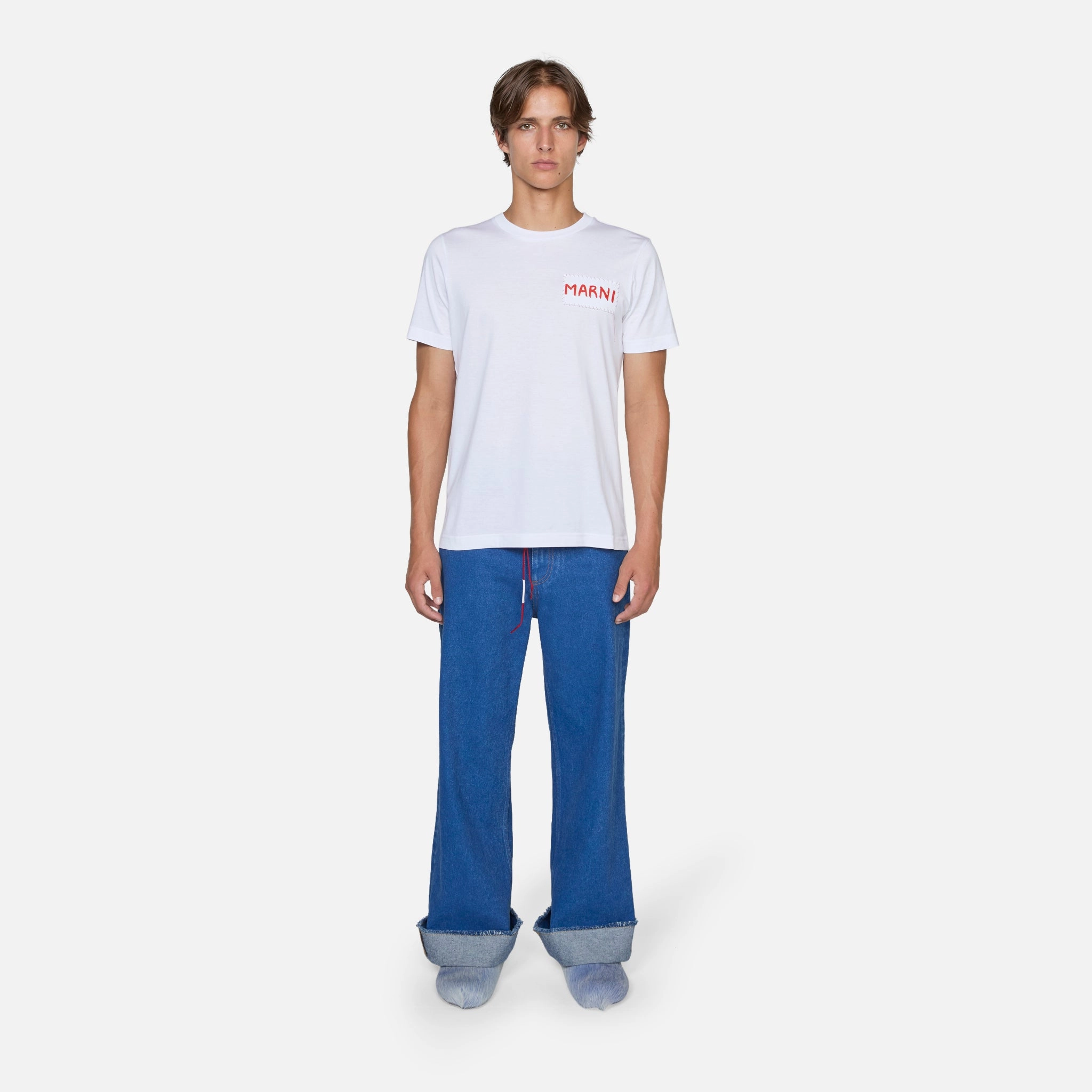 Low Rise Red Belt Jeans Ocean