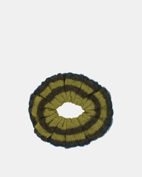 Lulu Stripe Scrunchie Green