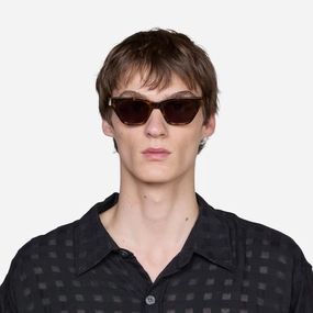 Memphis Havana | Grey Solid Lens