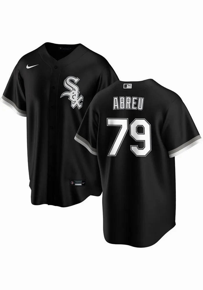 Men's Chicago White Sox Jose Abreu Nike Black Alternate Replica Player Name Jersey