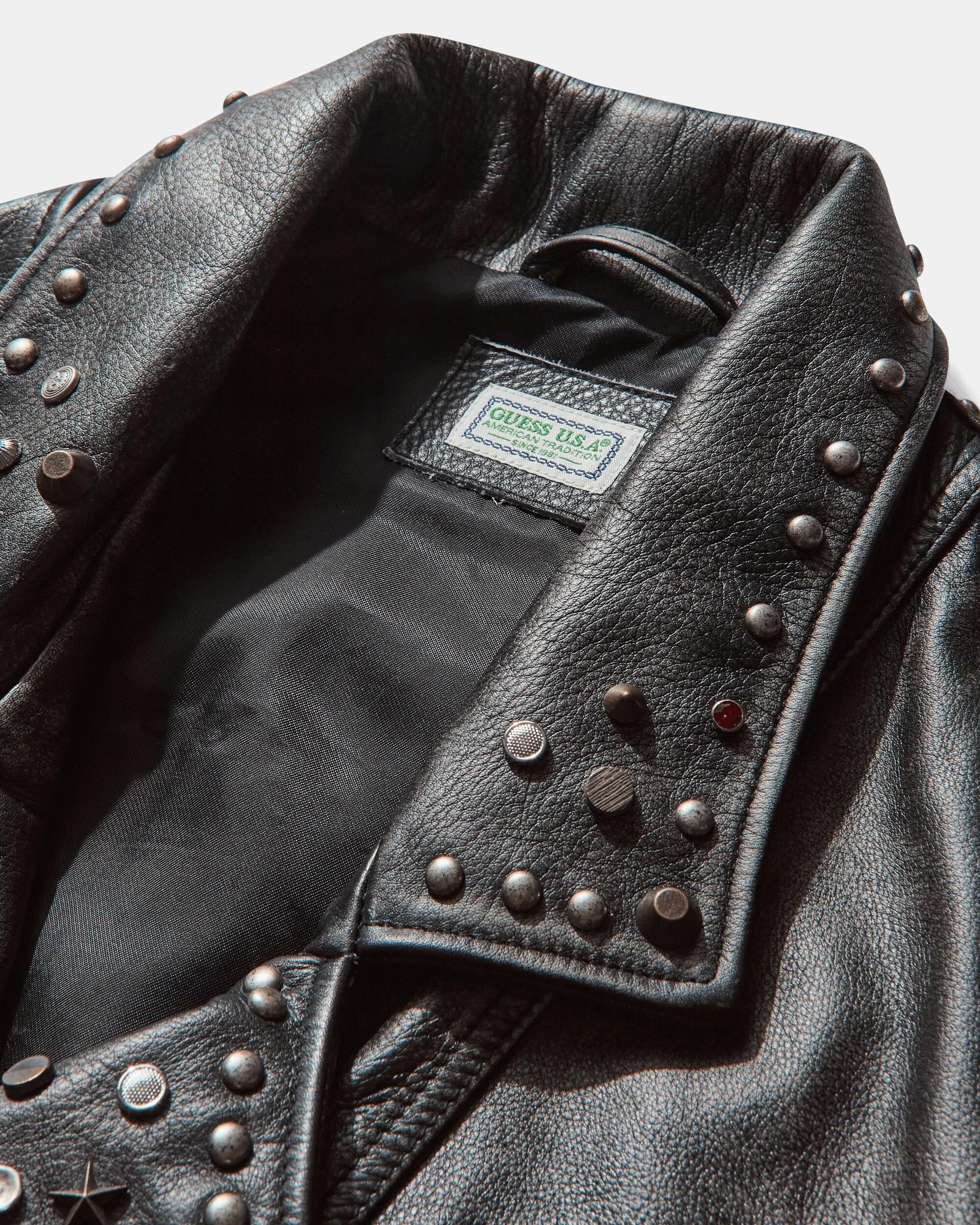 Men's Leather Vest Jet Black