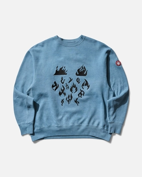 Men's Overdye Flare Crewneck Sweatshirt Grey
