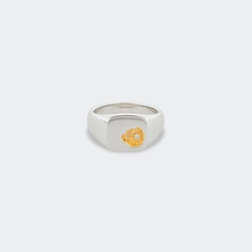 Mined Ring Small Diamond - 925 Silver/18K Gold