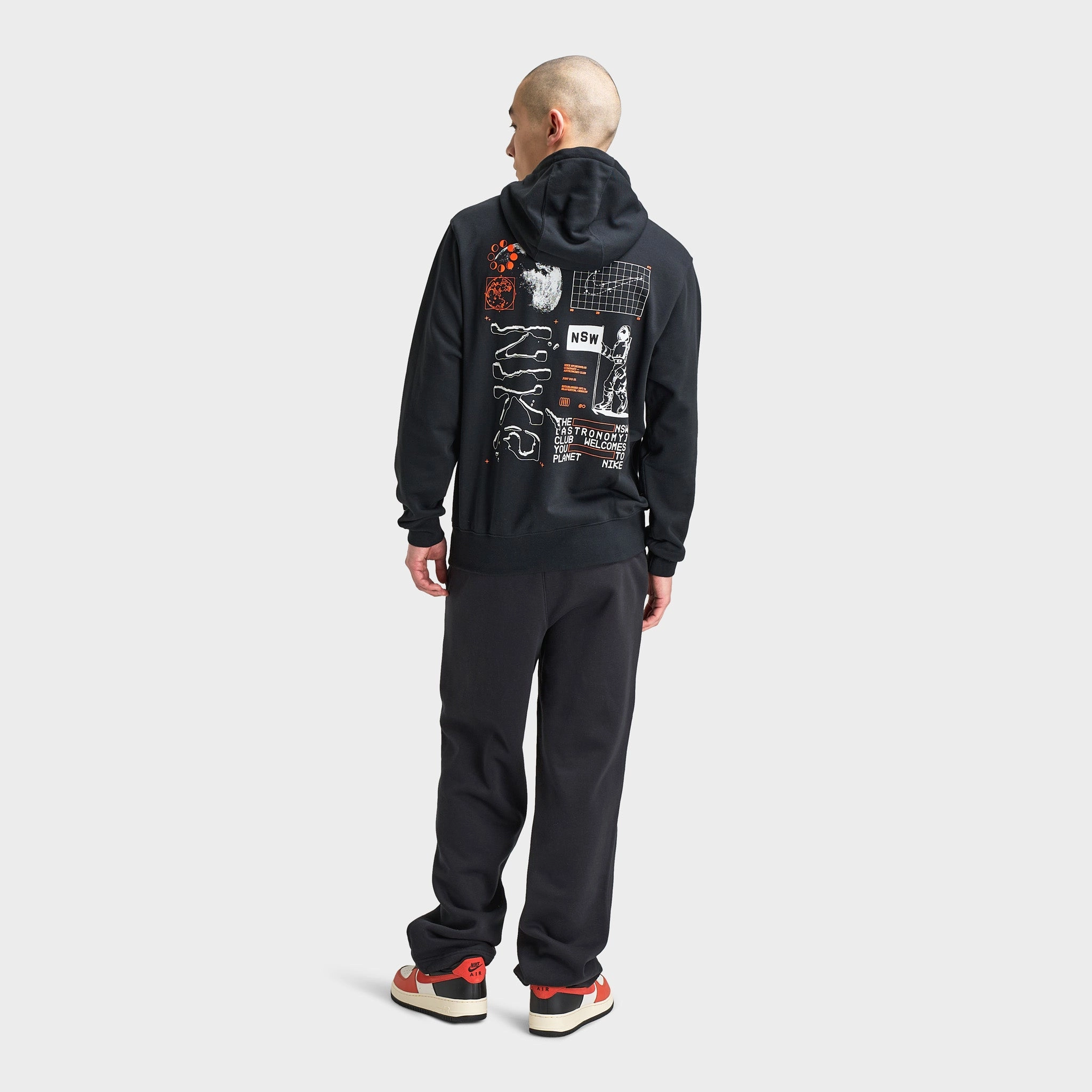 Nike Club Moon Hoodie GFX Black / Photon Dust