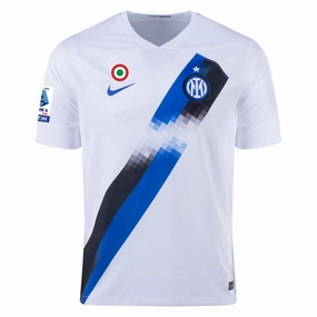 Nike Inter Milan Away Jersey w/ Series A   Copa Italia Patches 23/24 (White/Lyon Blue)