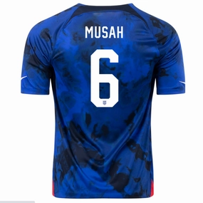 Nike United States Yunus Musah Away Jersey 22/23 (Bright Blue/White)