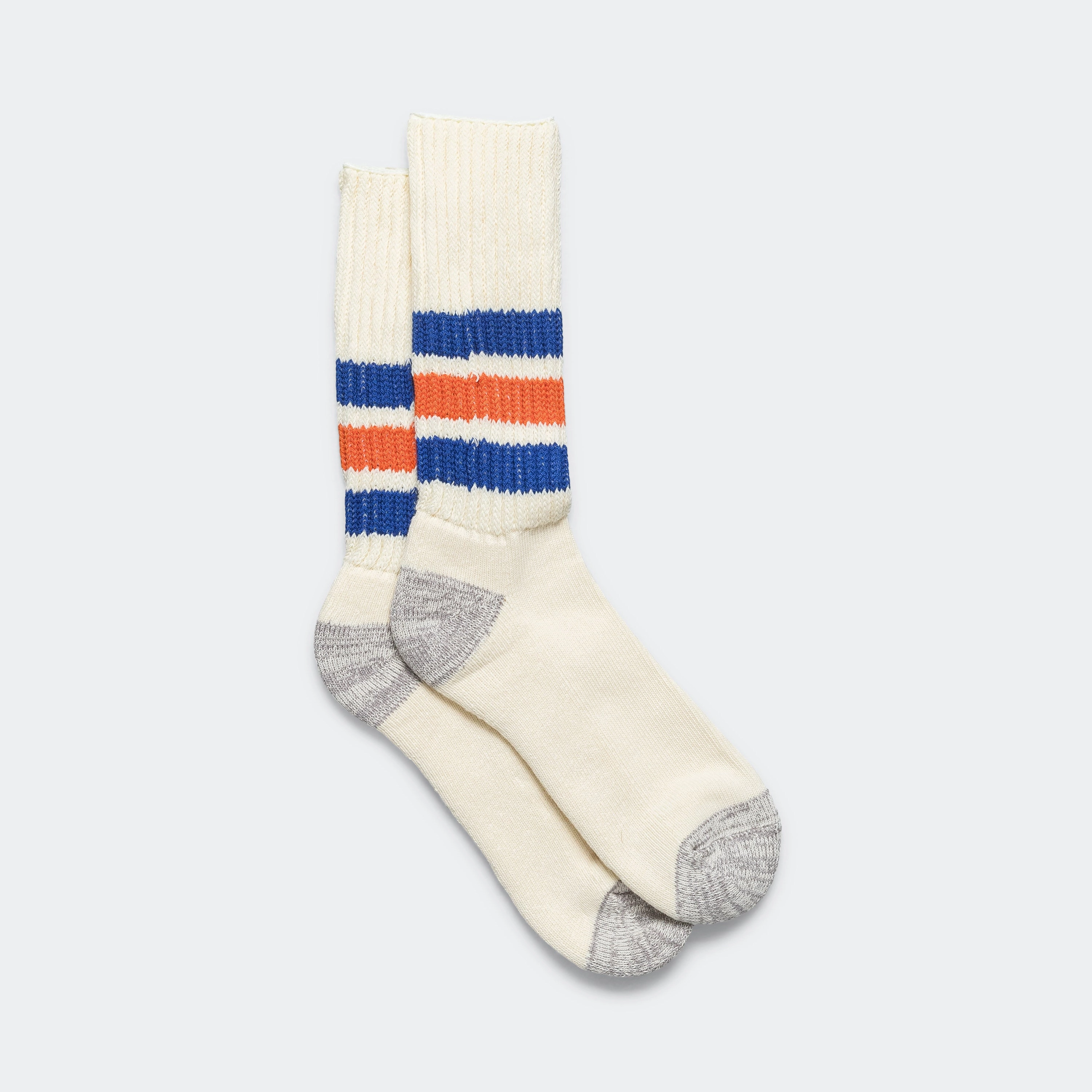 Old School Crew Sock - Blue/Orange