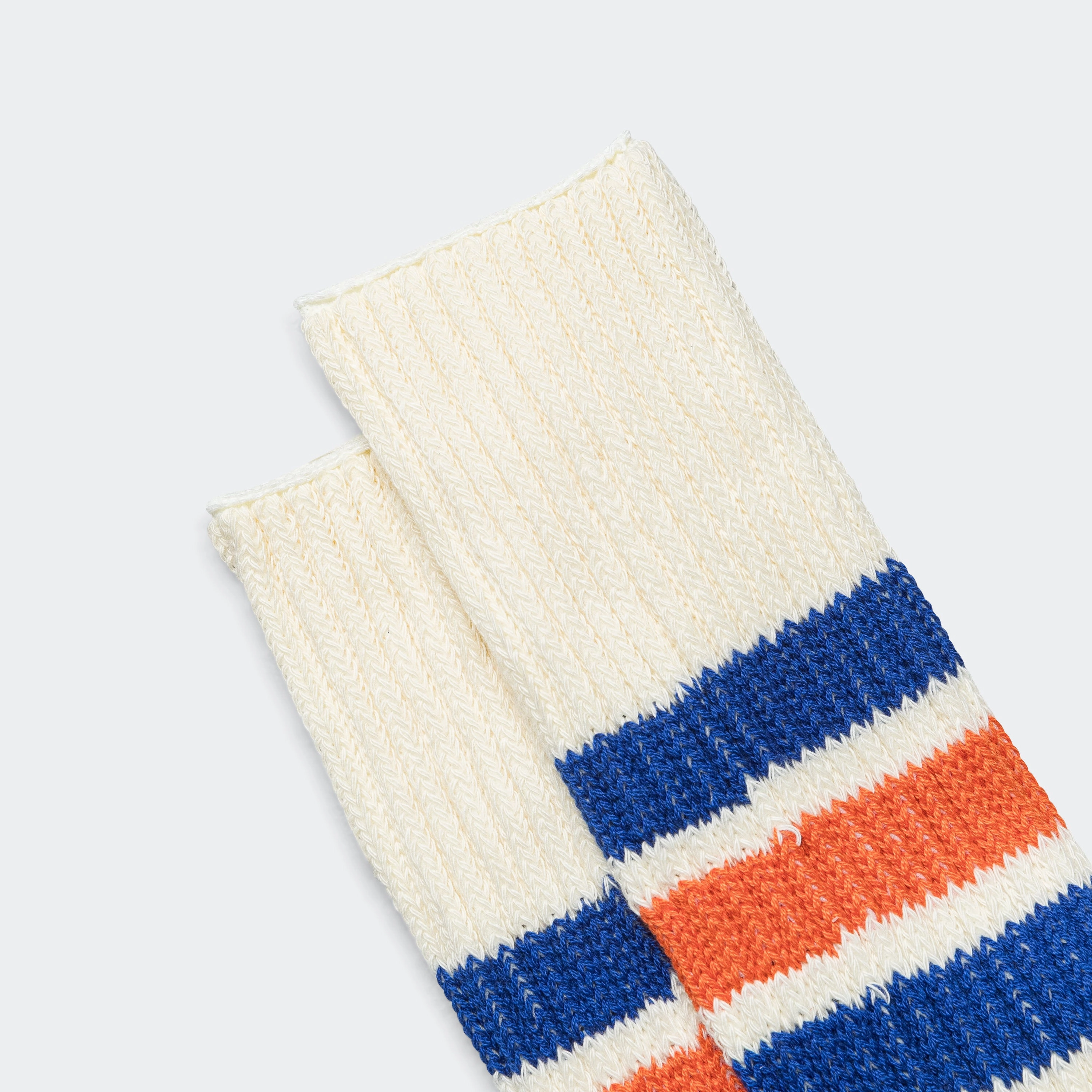 Old School Crew Sock - Blue/Orange