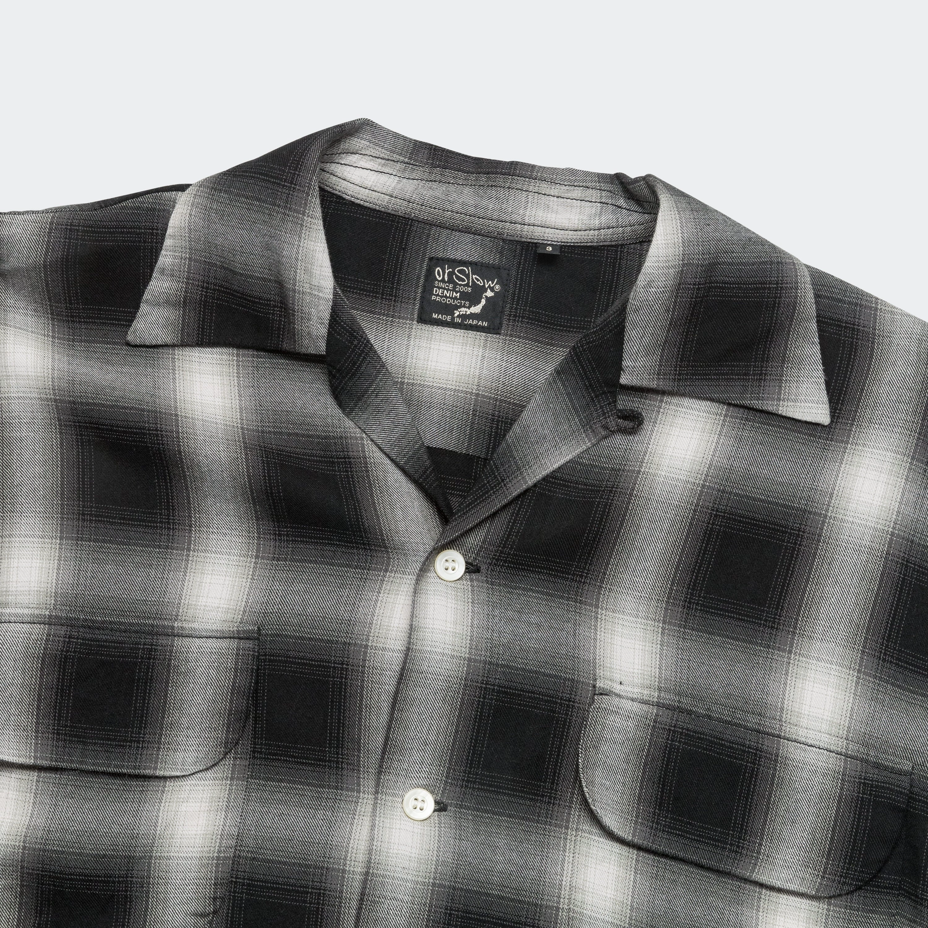 Ombre Check Shirt - Black