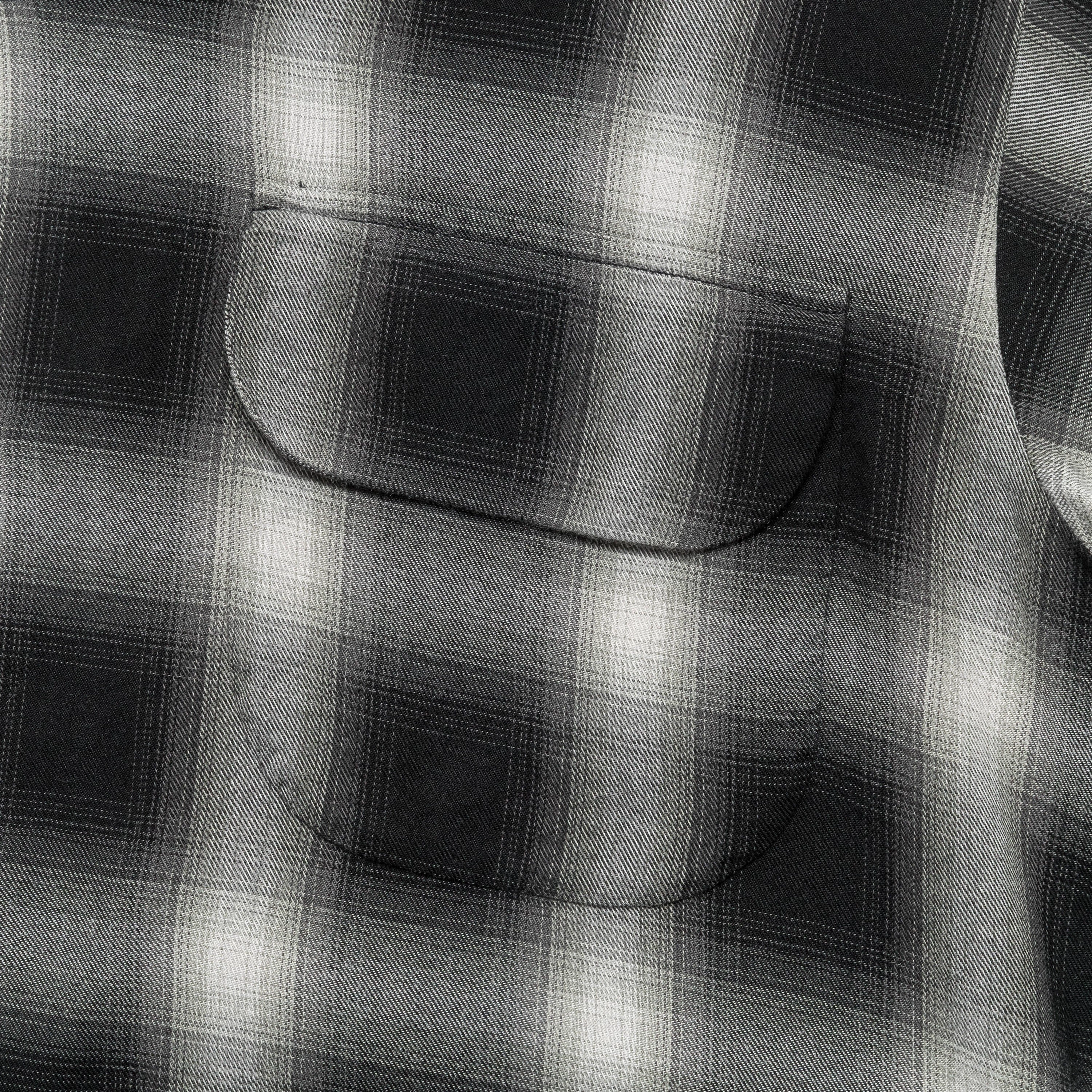 Ombre Check Shirt - Black