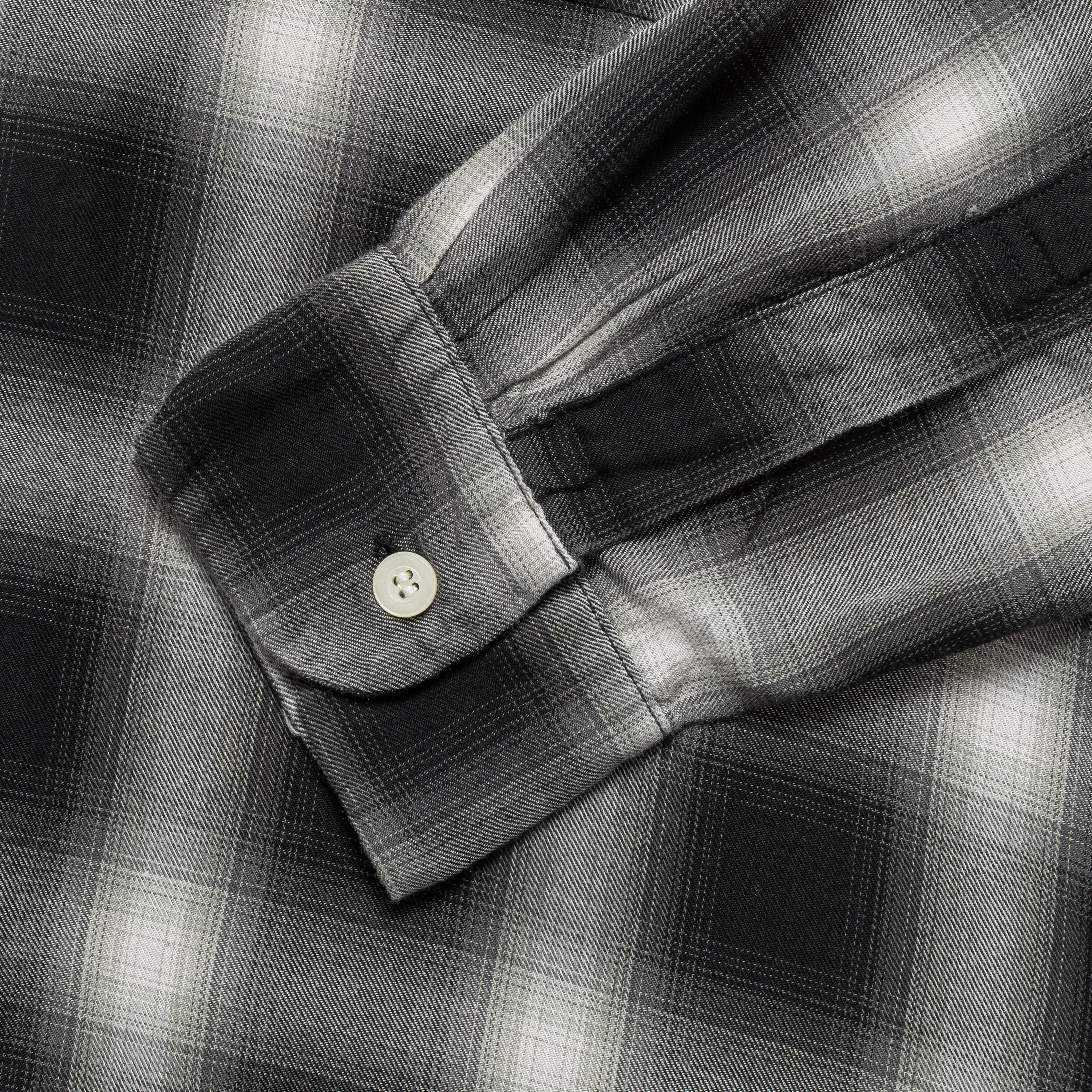 Ombre Check Shirt - Black