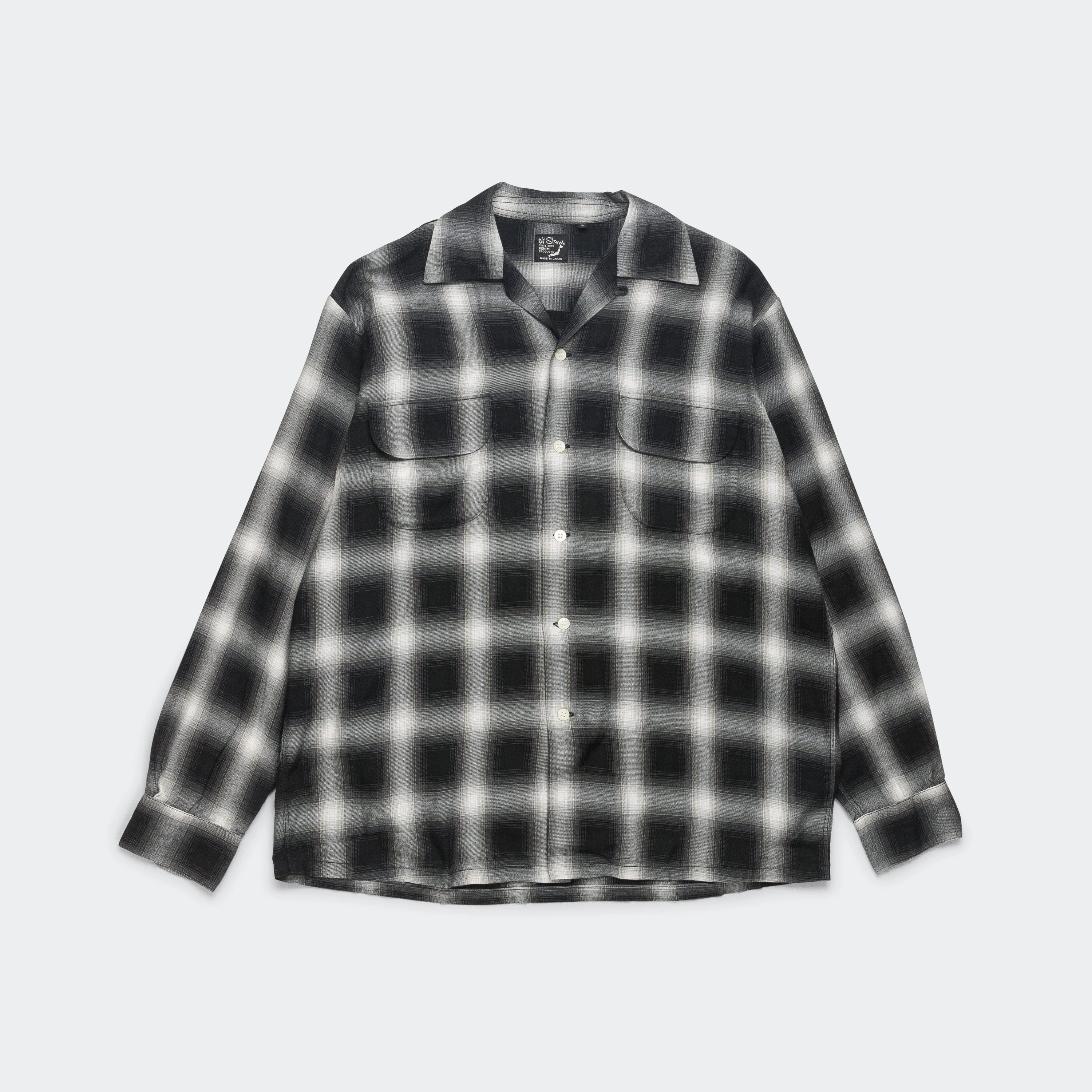 Ombre Check Shirt - Black