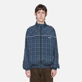 Oversized Track Jacket Black Tartan