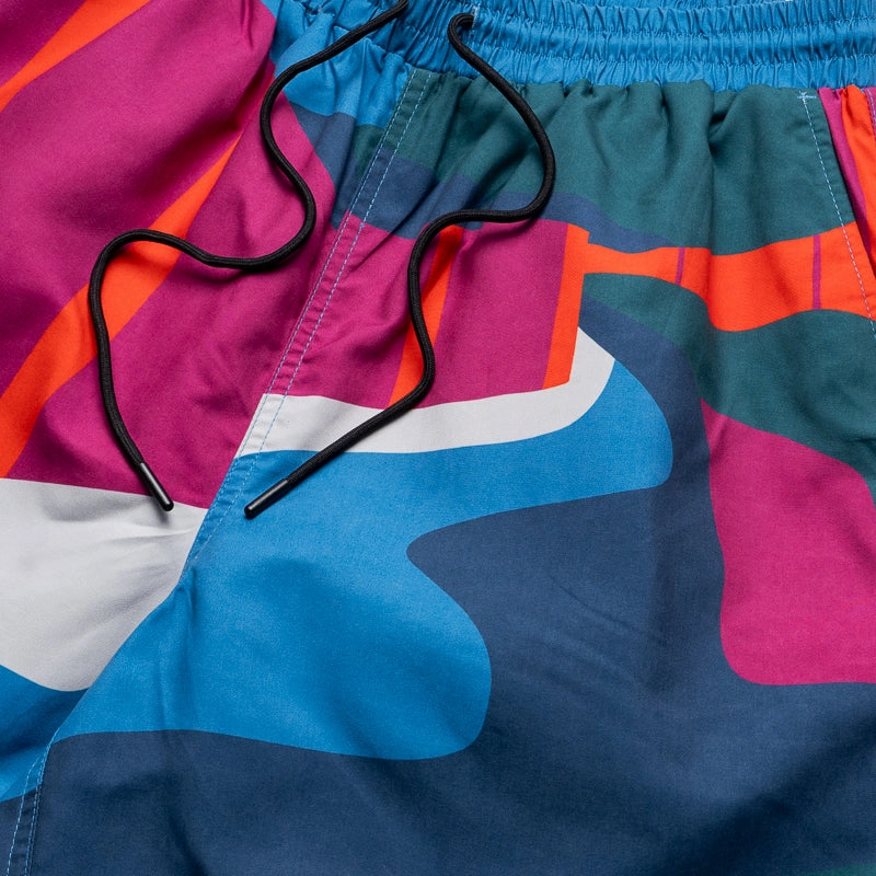 Parra The Festival Fence Swim Shorts - Blue