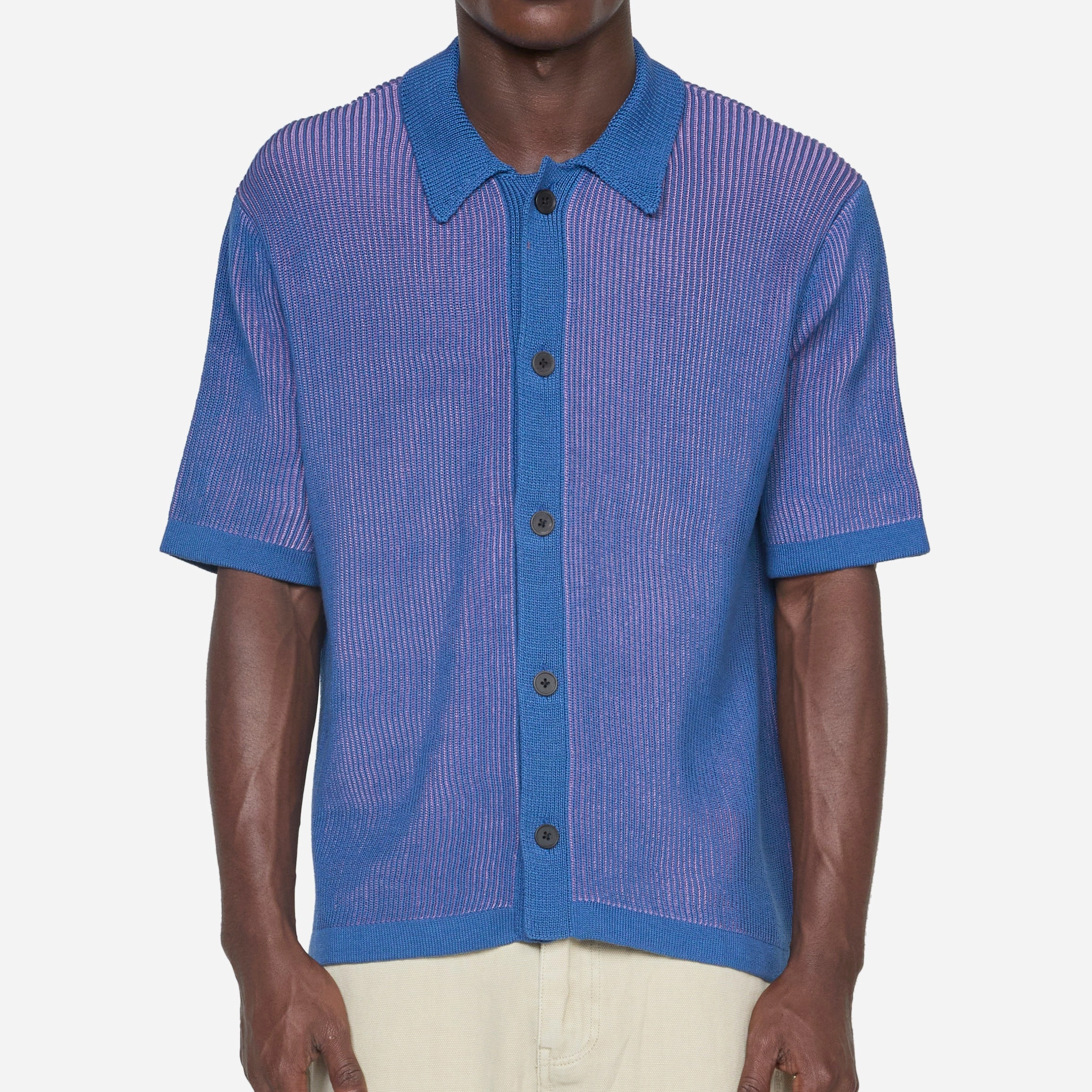 Plated Buttondown Blue