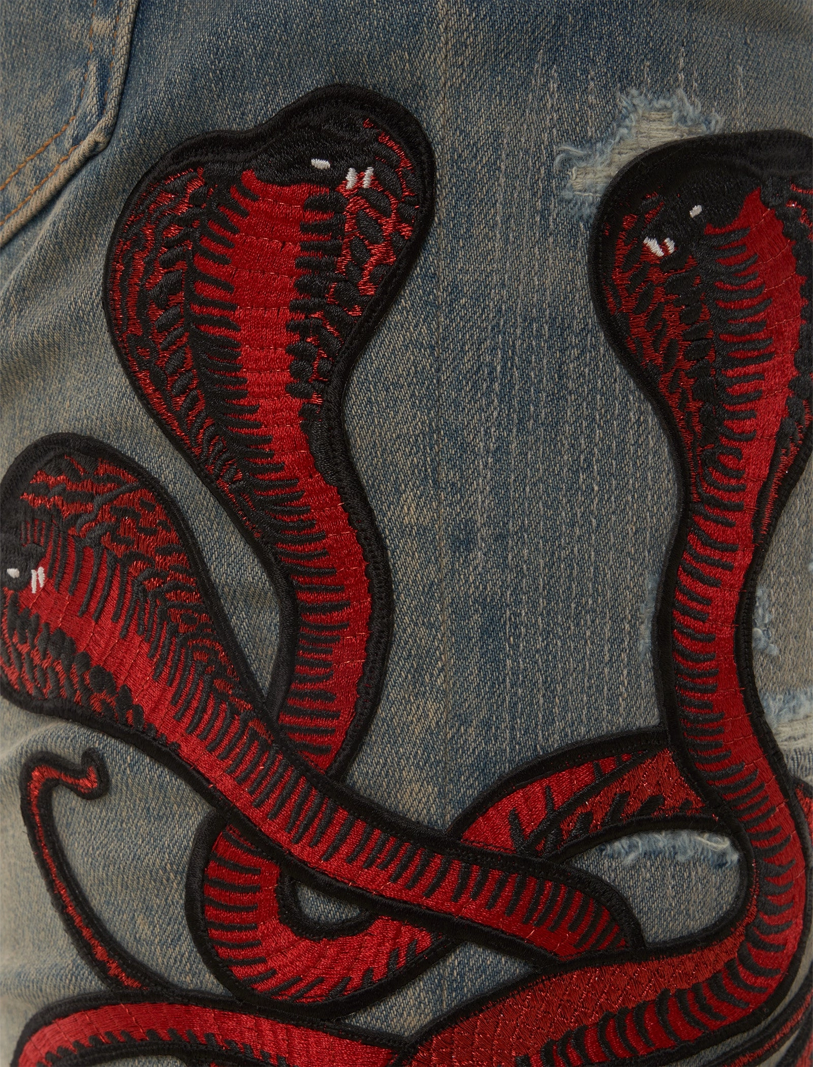RED SNAKE THRASHER JEAN
