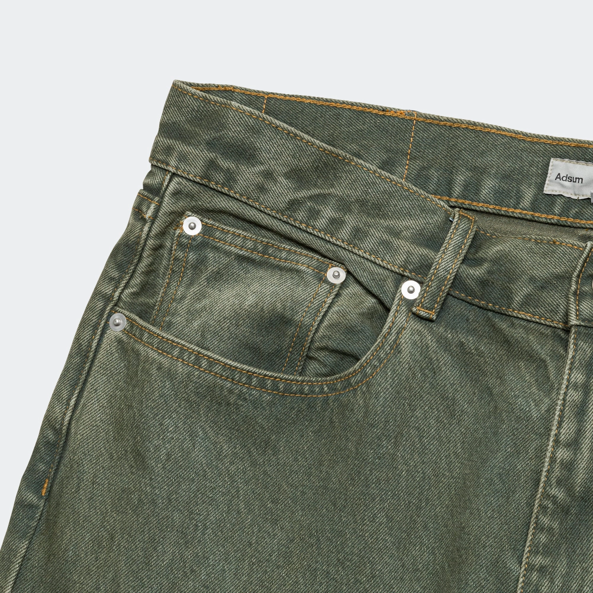 Relaxed Fit Overdyed Denim - Green