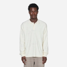 Robert Longsleeve Polo Shirt Off White
