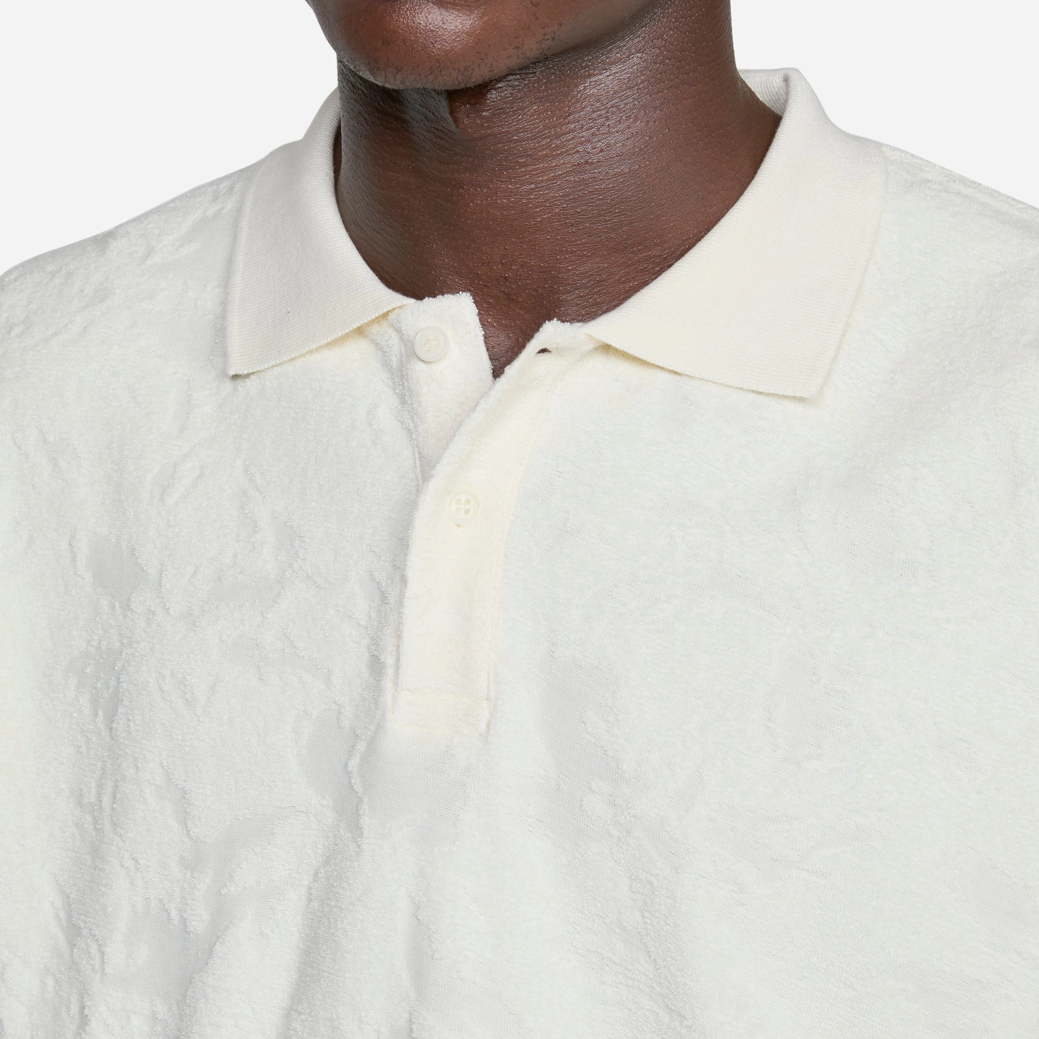 Robert Longsleeve Polo Shirt Off White