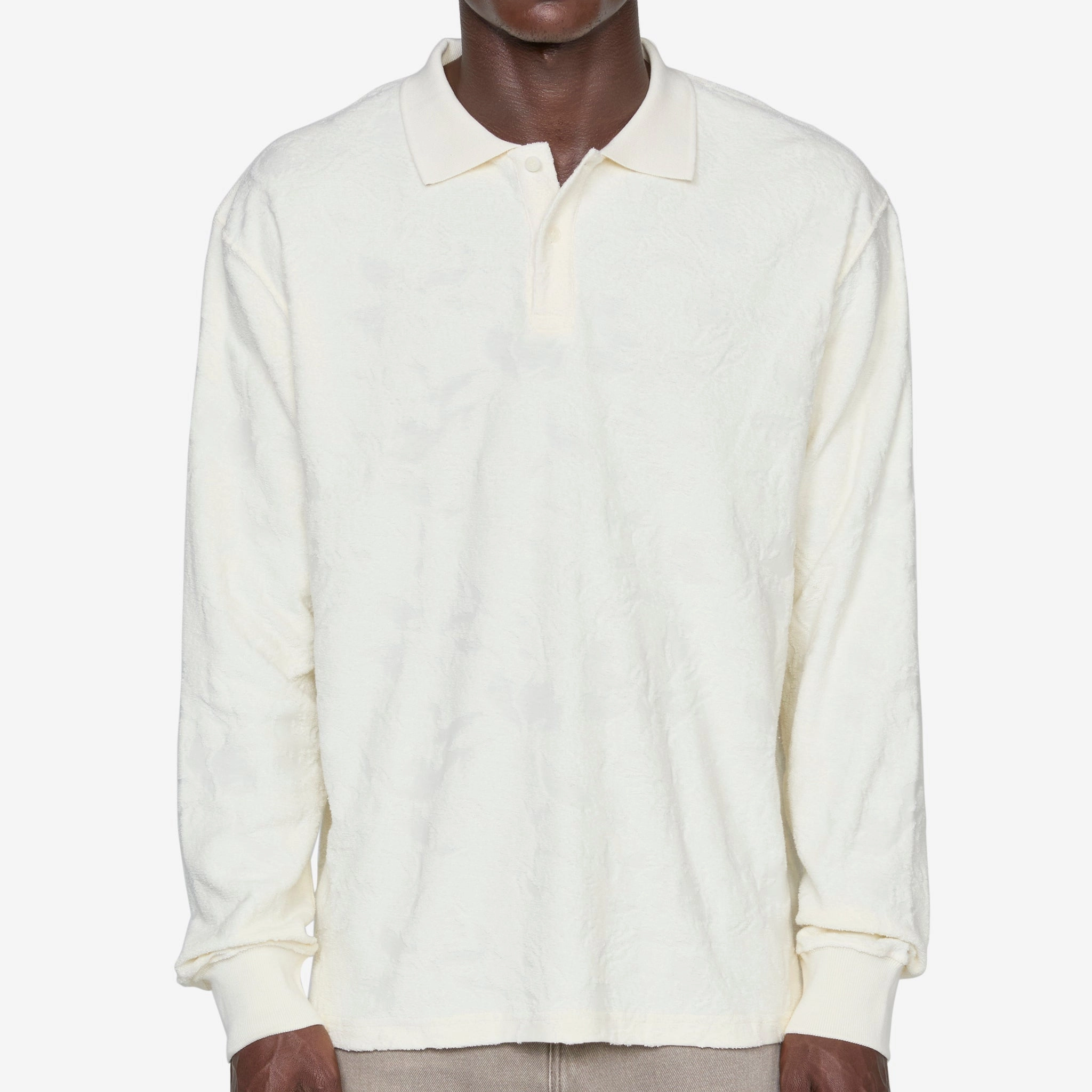 Robert Longsleeve Polo Shirt Off White