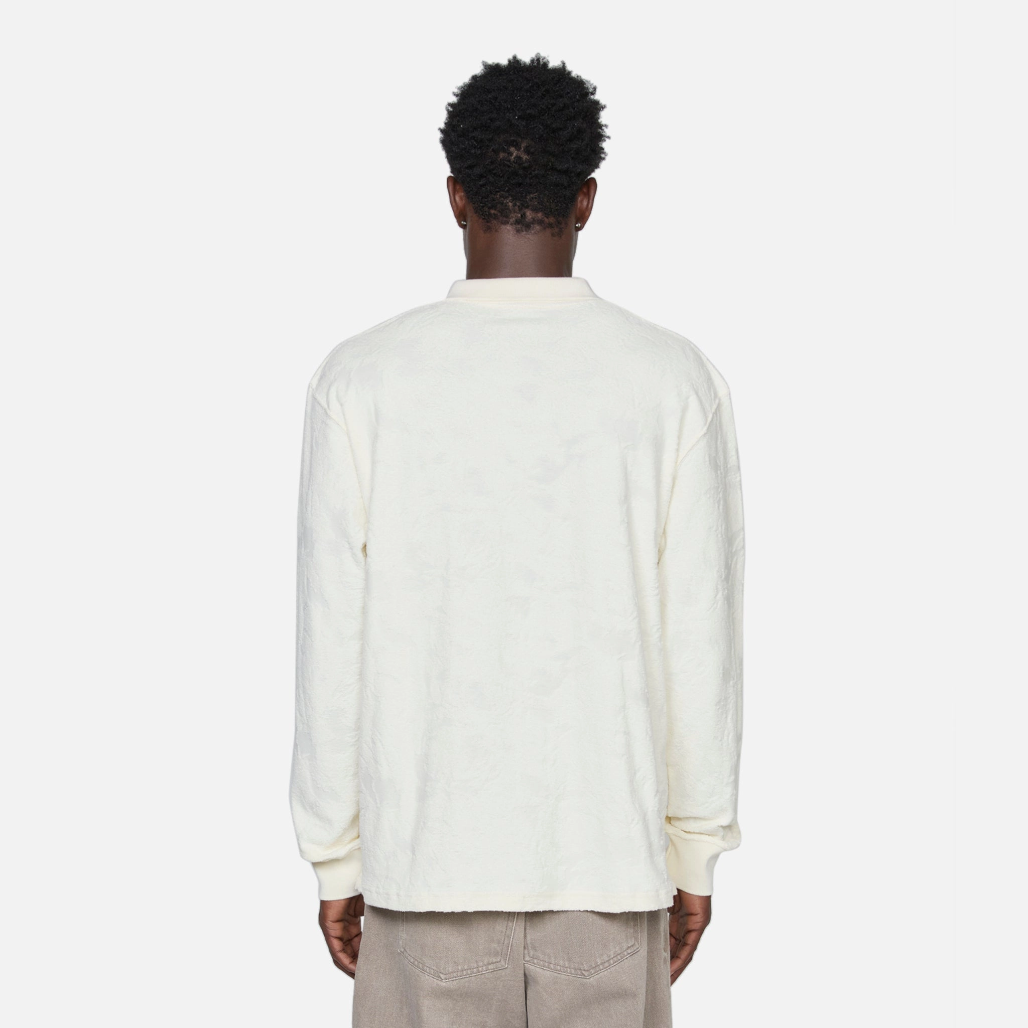 Robert Longsleeve Polo Shirt Off White