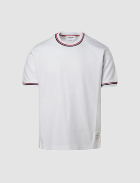 SHORT SLEEVE STRIPE TRIM TEE