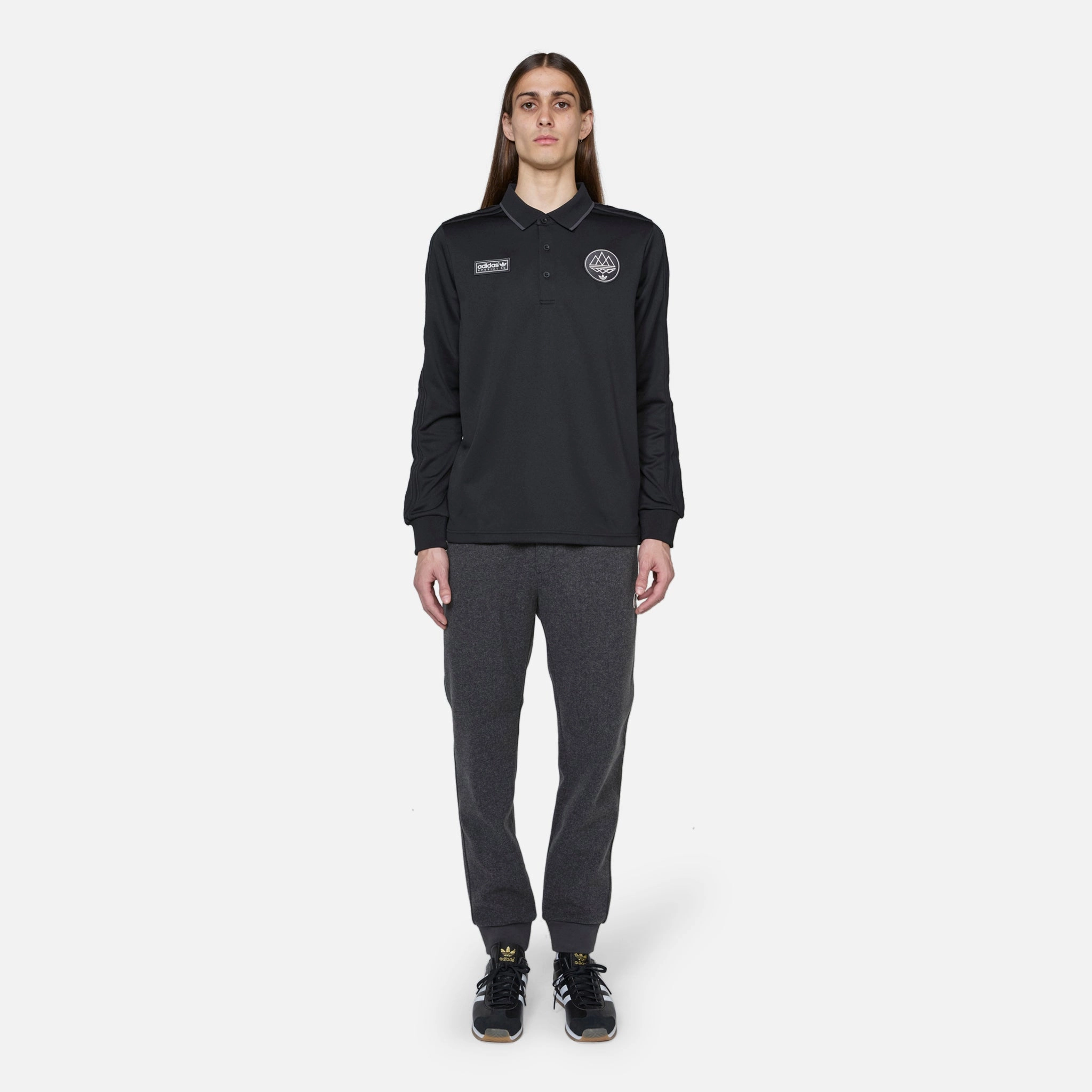 SPZL F.C. Longsleeve Polo Shirt Utility Black