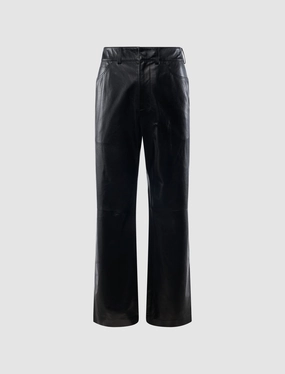 STRAIGHT LEATHER PANT