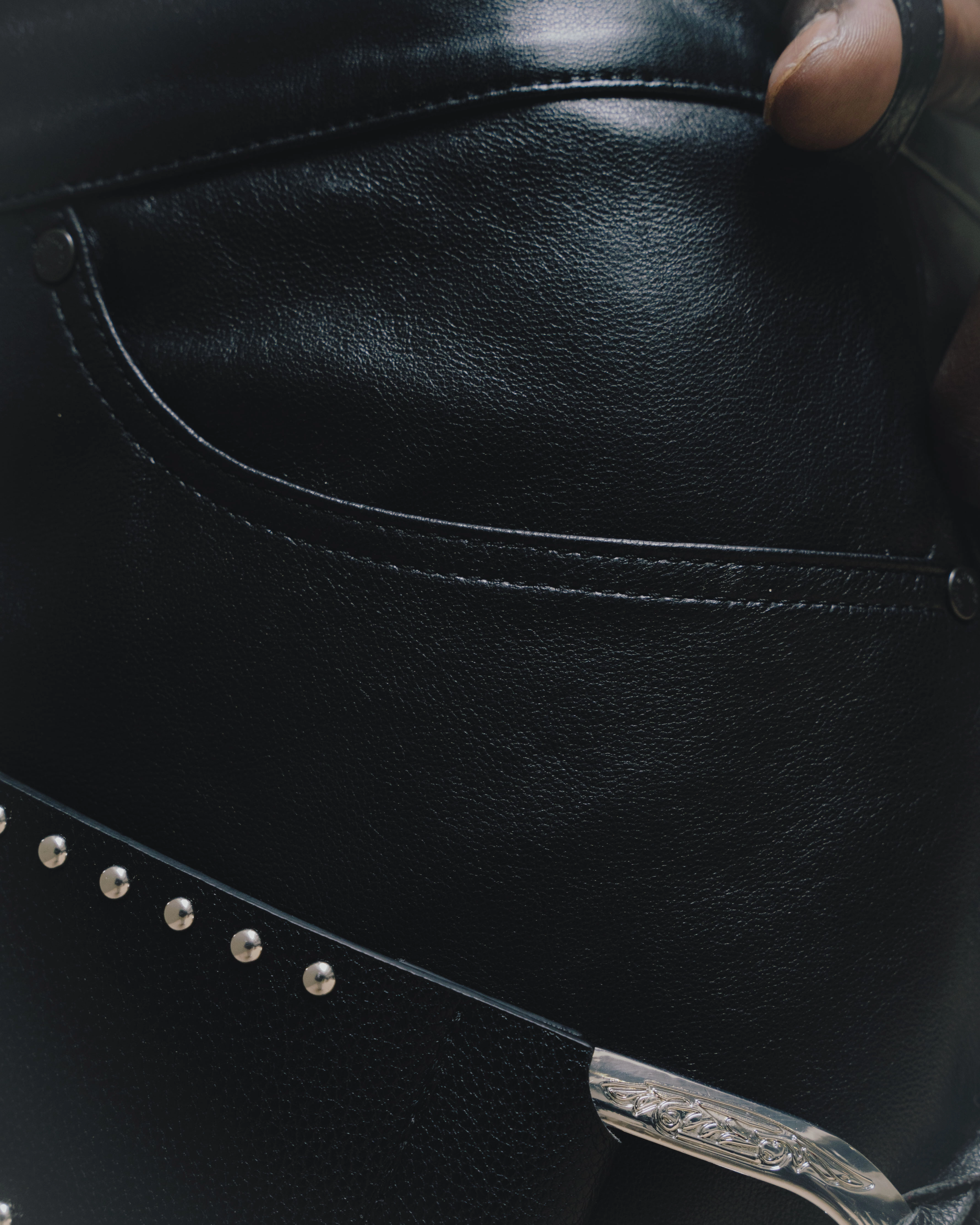 STRAIGHT LEATHER PANT