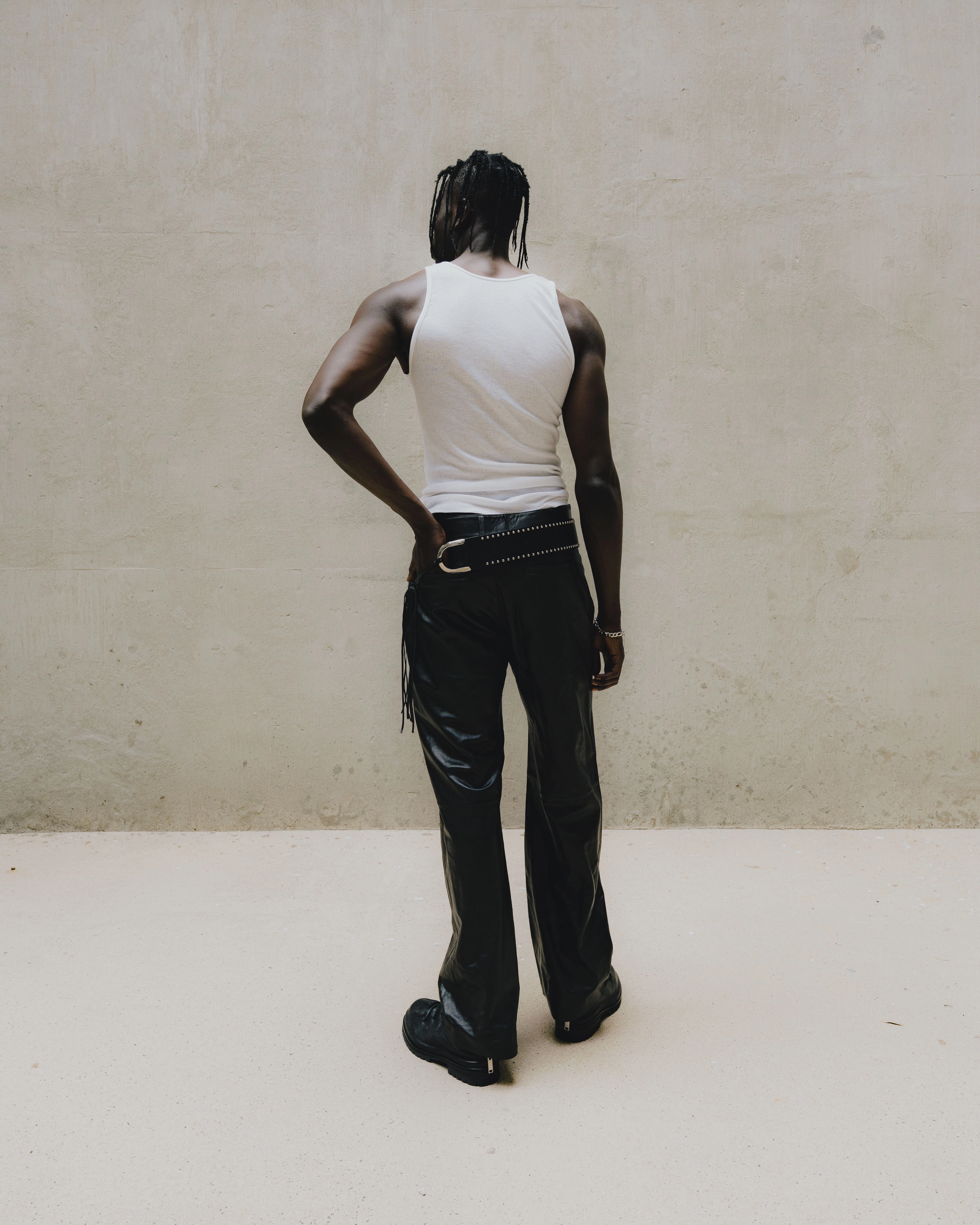 STRAIGHT LEATHER PANT