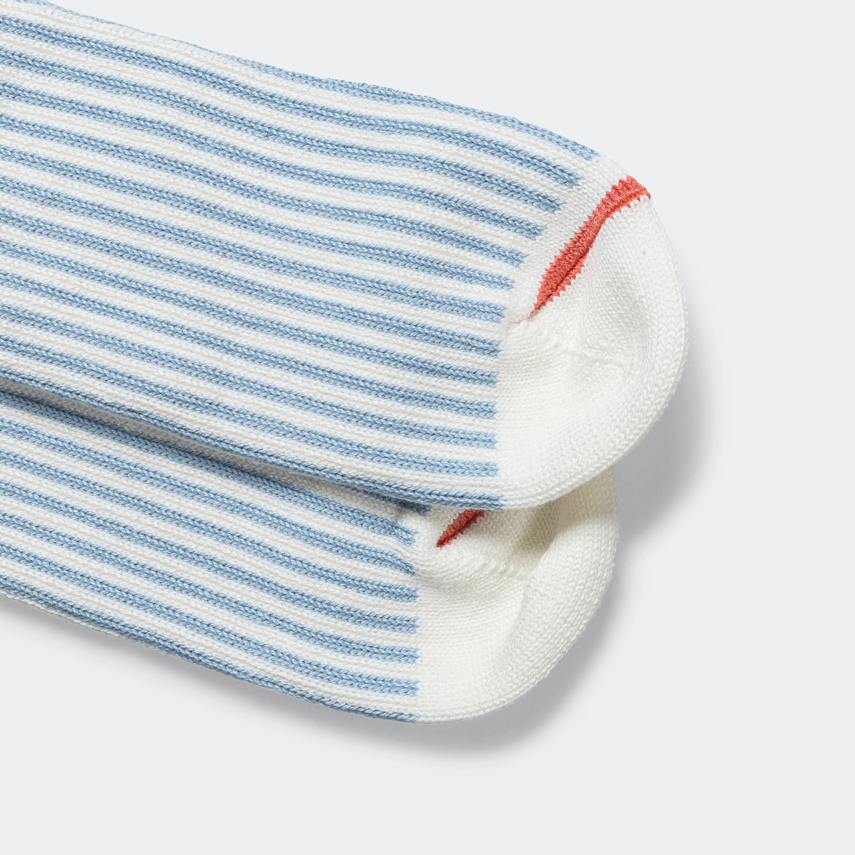 Striped Crew Sock - White/Blue