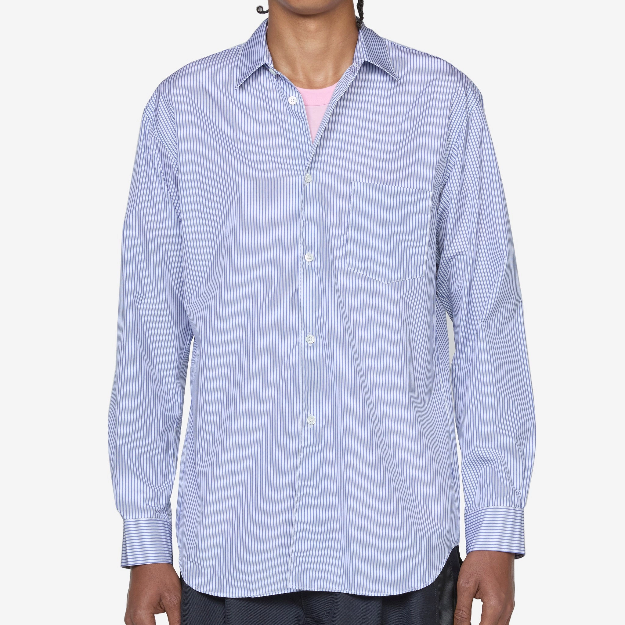 Strong Will Back Embroidered Shirt Stripe