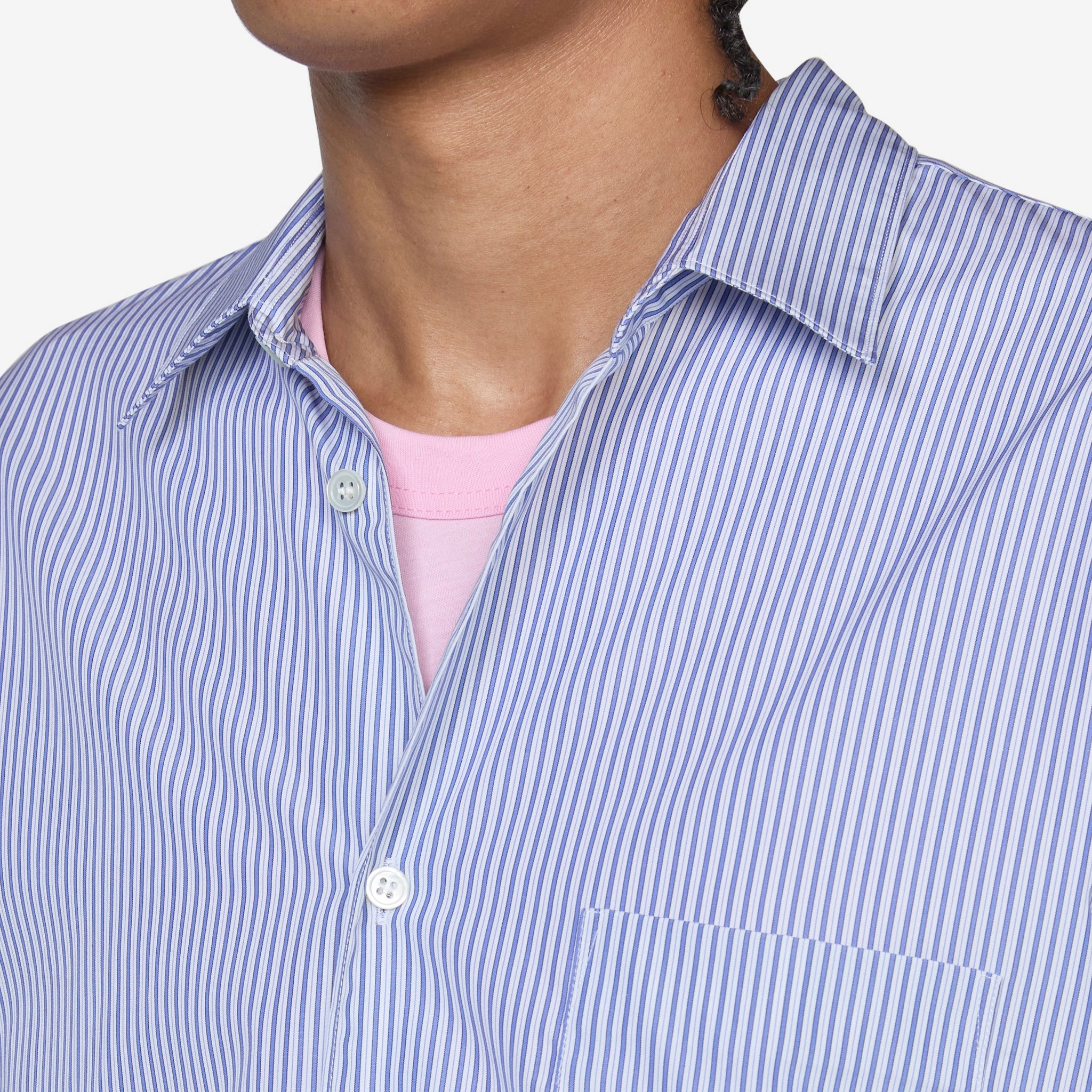 Strong Will Back Embroidered Shirt Stripe
