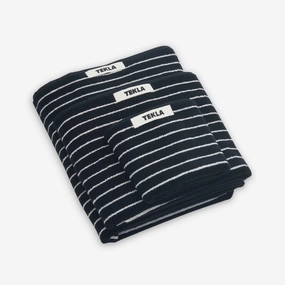 Terry Towel Black Stripes