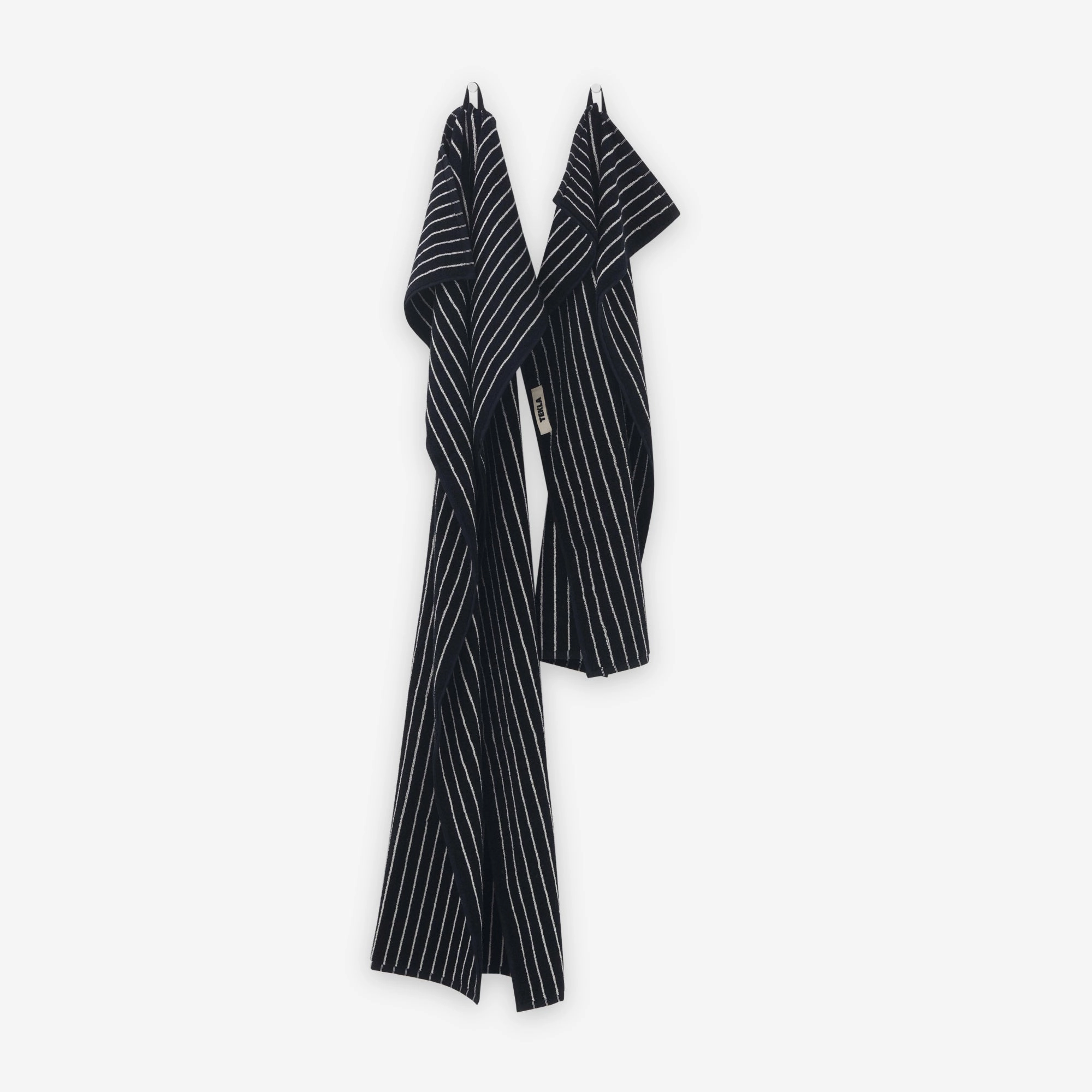 Terry Towel Black Stripes
